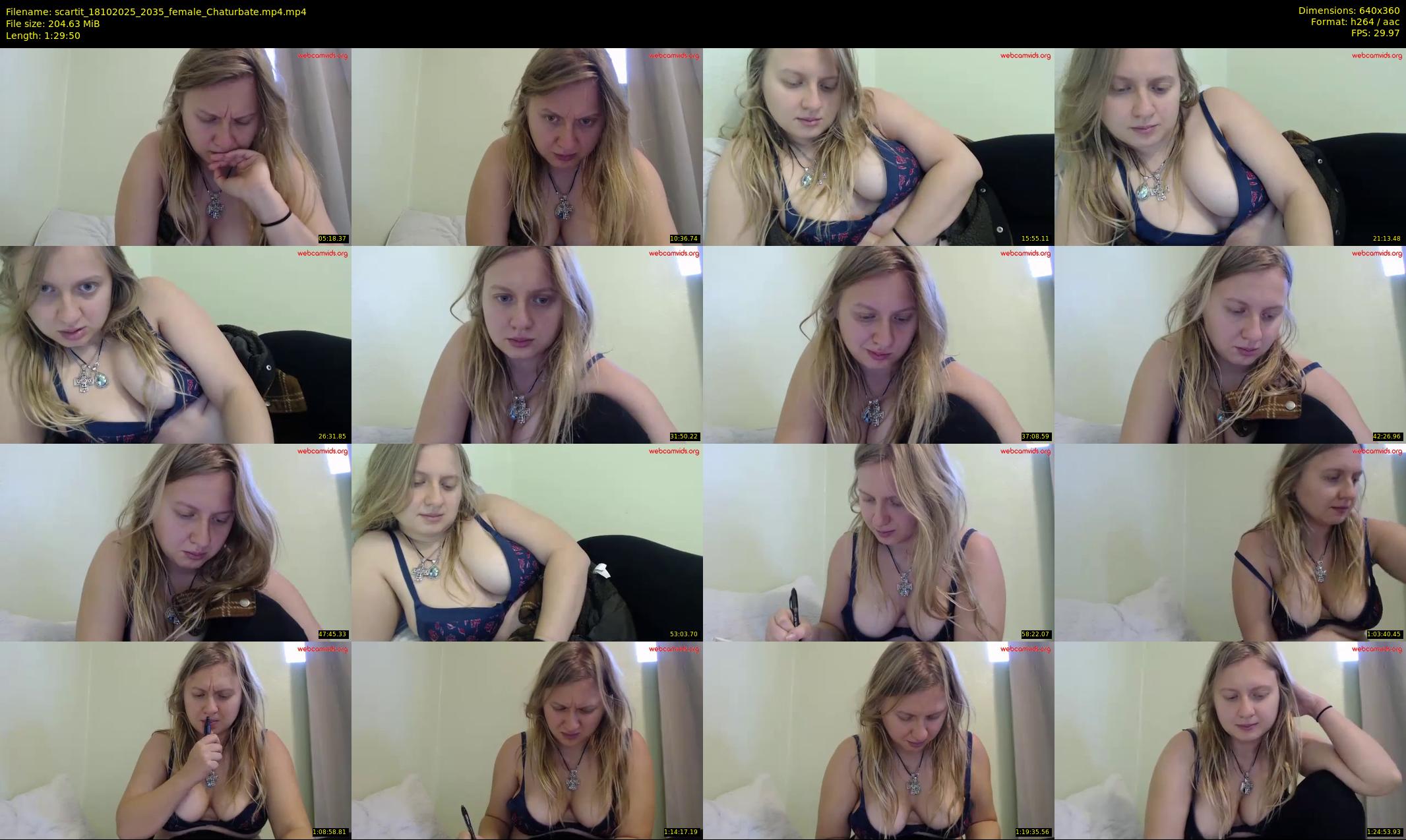 scartit — 90 minute Chaturbate female cam show recording, 360p, Oct 18, 2025