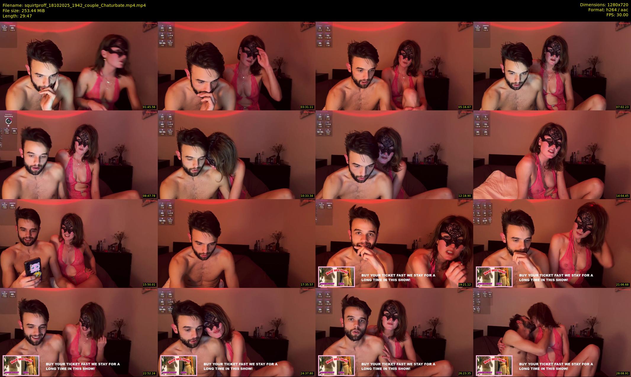 squirtproff — 30 minute Chaturbate couple cam show recording, 720p, Oct 18, 2025