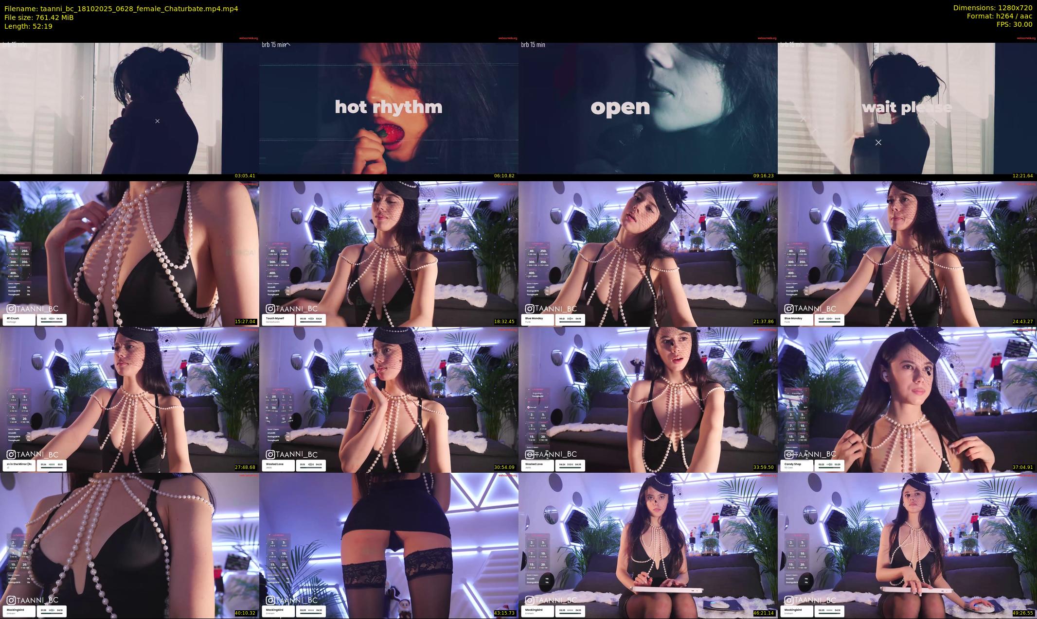 taanni_bc — 53 minute Chaturbate female cam show recording, 720p, Oct 18, 2025
