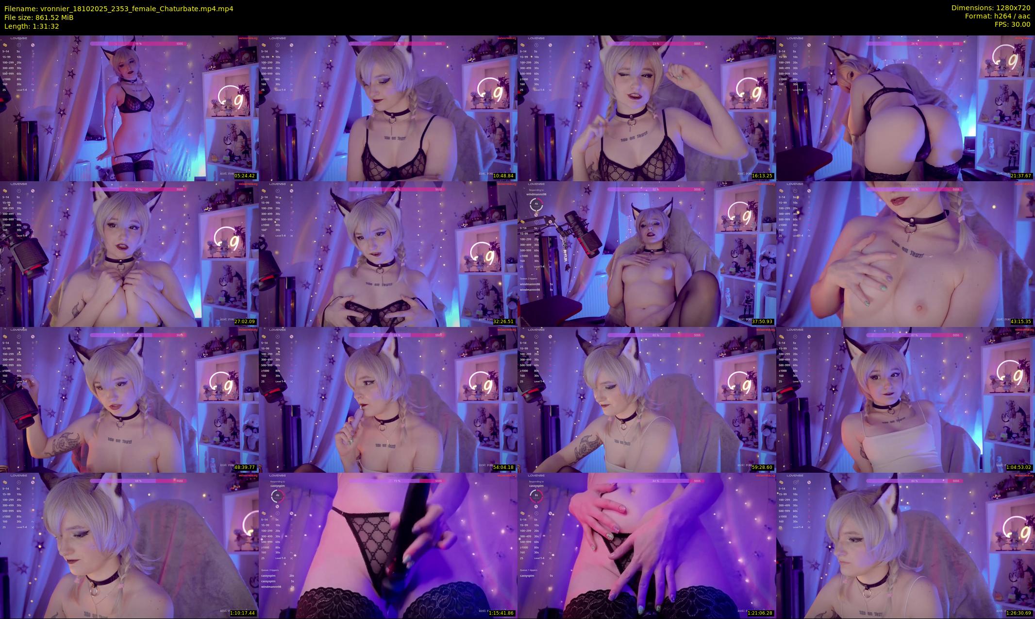 vronnier — 92 minute Chaturbate female cam show recording, 720p, Oct 18, 2025