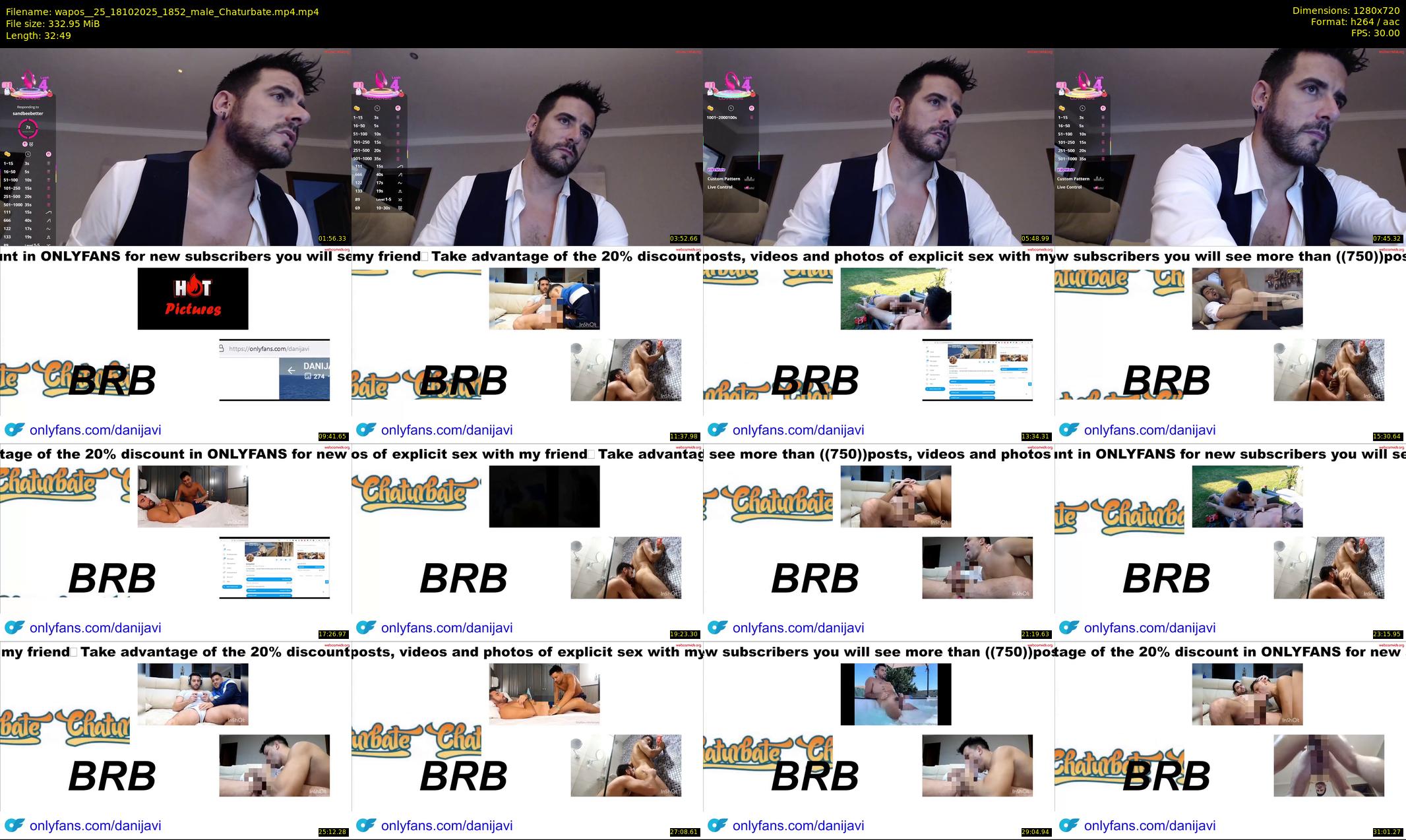 wapos__25 — 33 minute Chaturbate male cam show recording, 720p, Oct 18, 2025