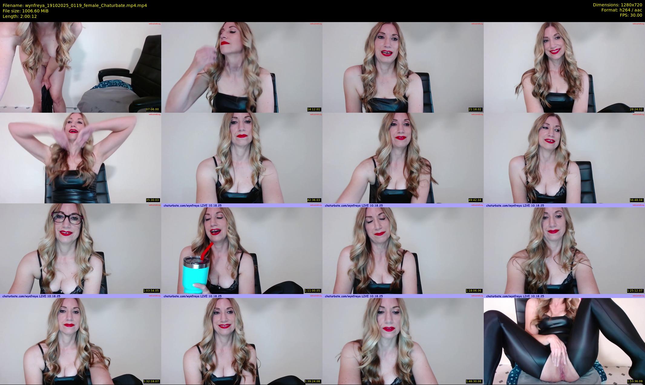wynfreya — 121 minute Chaturbate female cam show recording, 720p, Oct 19, 2025