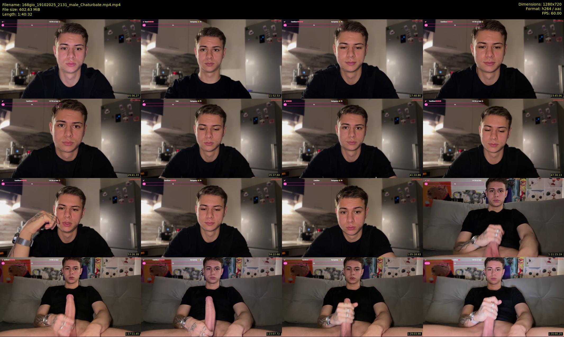 168gio — 101 minute Chaturbate male cam show recording, 720p, Oct 19, 2025