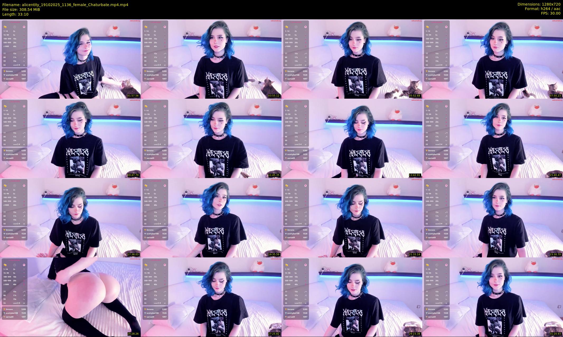 alicentity — 34 minute Chaturbate female cam show recording, 720p, Oct 19, 2025