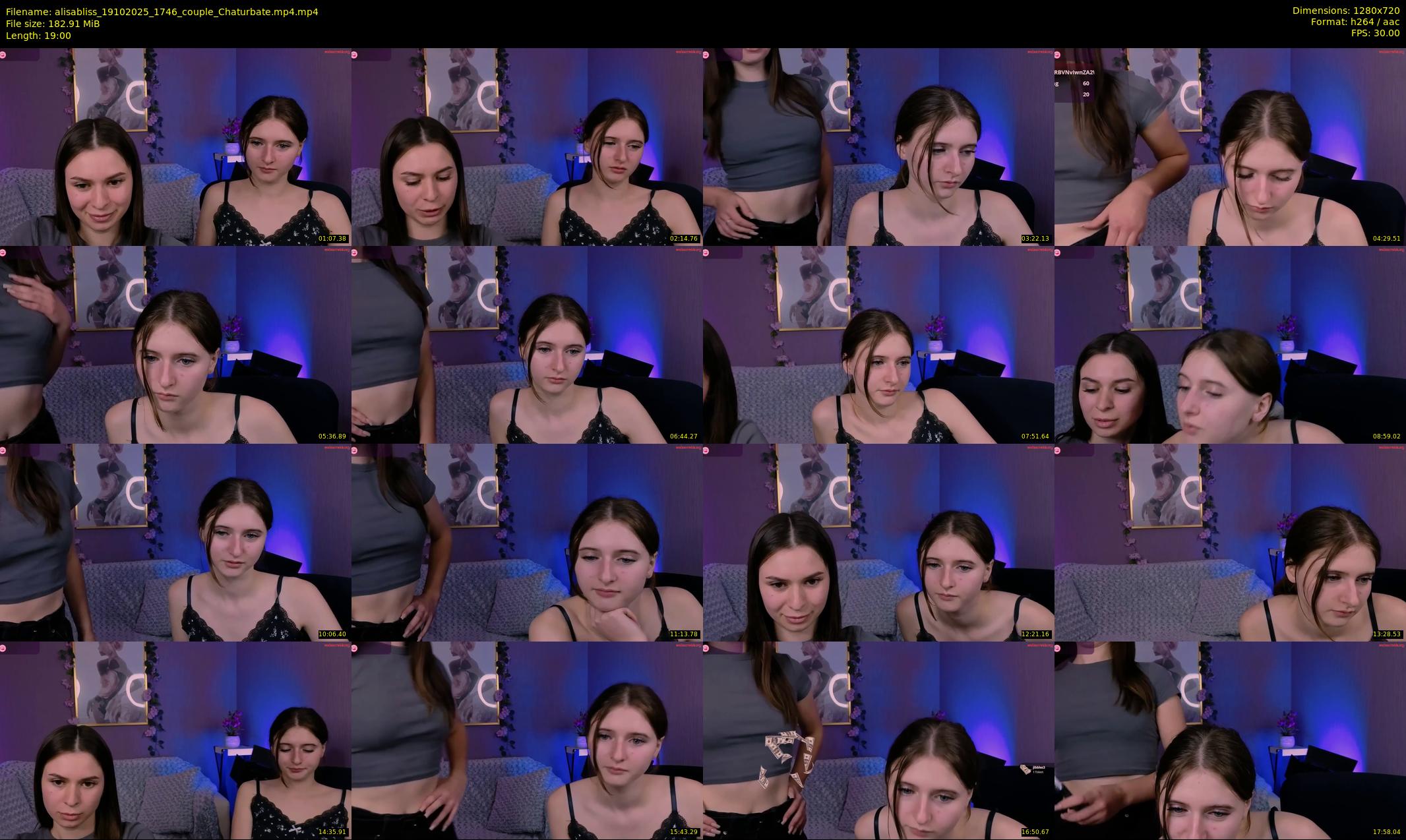 alisabliss — 19 minute Chaturbate female cam show recording, 720p, Oct 19, 2025