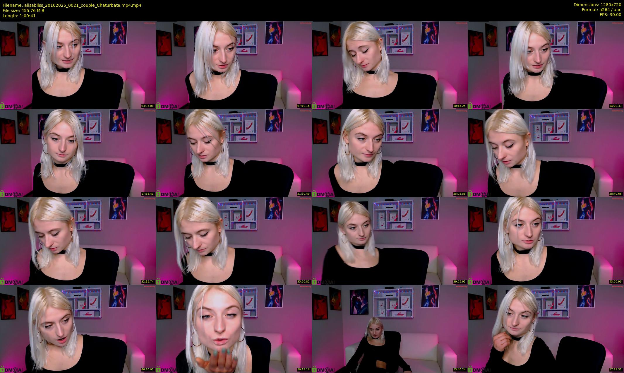 alisabliss — 61 minute Chaturbate female cam show recording, 720p, Oct 20, 2025