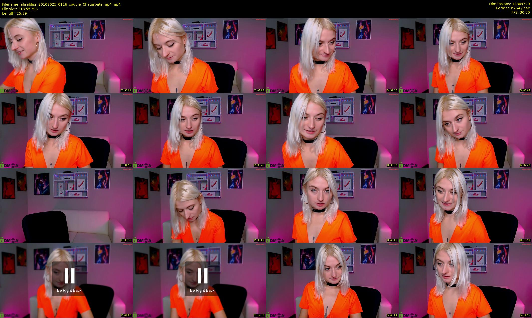 alisabliss — 26 minute Chaturbate female cam show recording, 720p, Oct 20, 2025