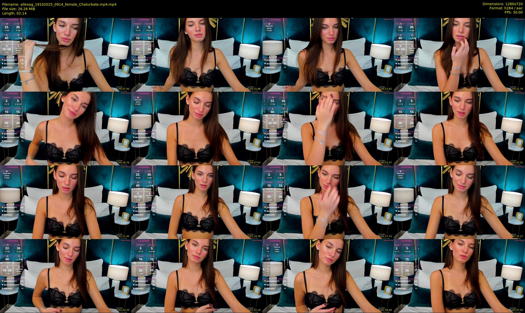 allexag — 3 minute Chaturbate female cam show recording, 720p, Oct 19, 2025