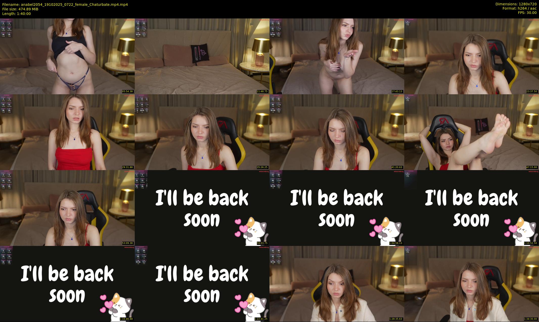 anabel2054 — 100 minute Chaturbate female cam show recording, 720p, Oct 19, 2025