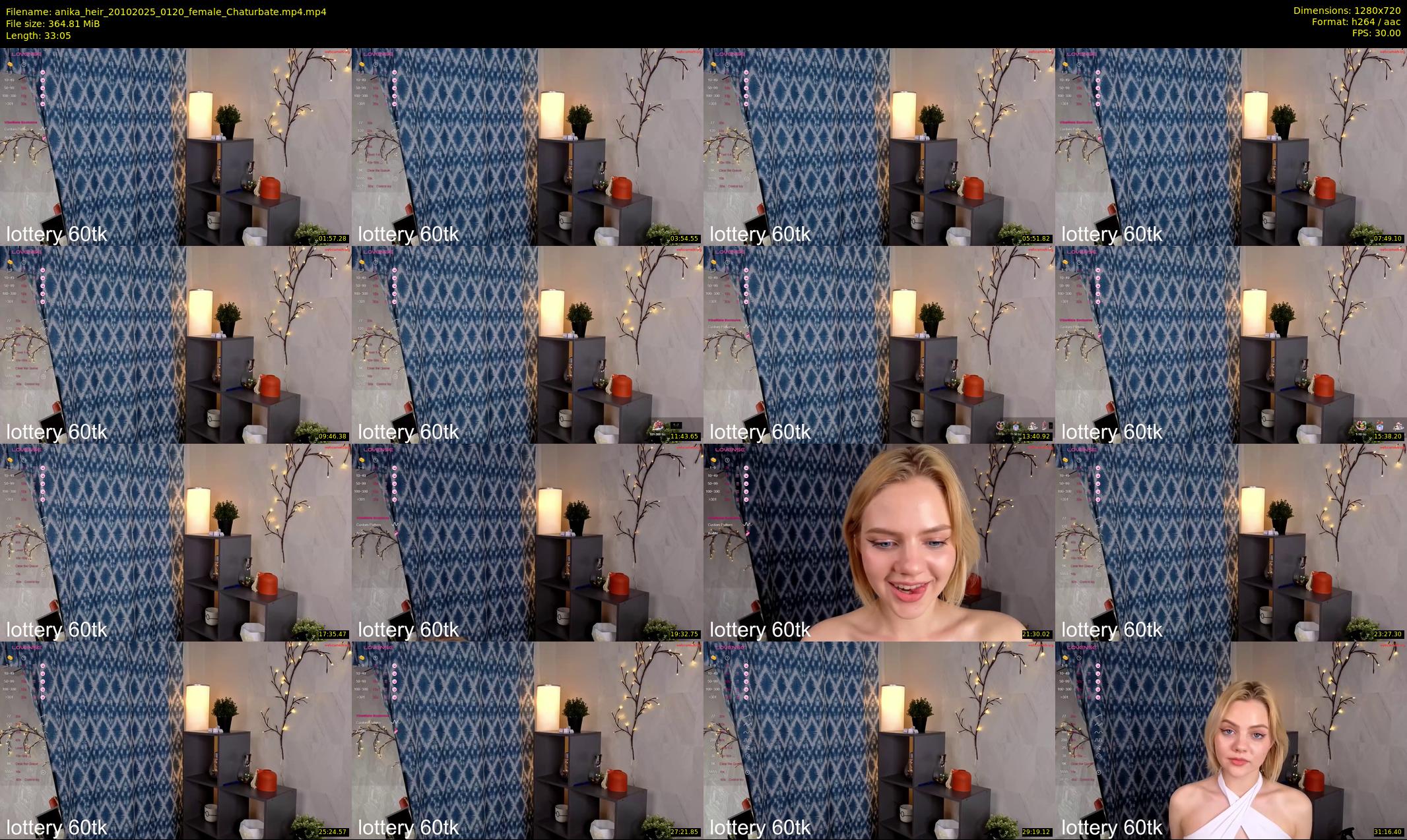 anika_heir — 34 minute Chaturbate female cam show recording, 720p, Oct 20, 2025