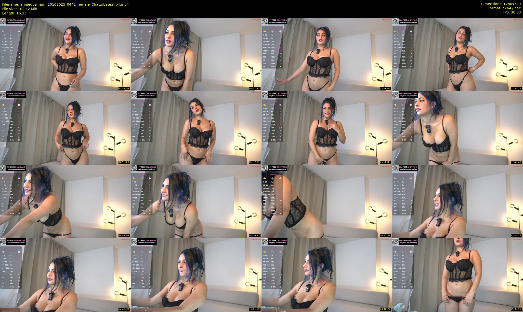 annieguzman_ — 17 minute Chaturbate female cam show recording, 720p, Oct 20, 2025