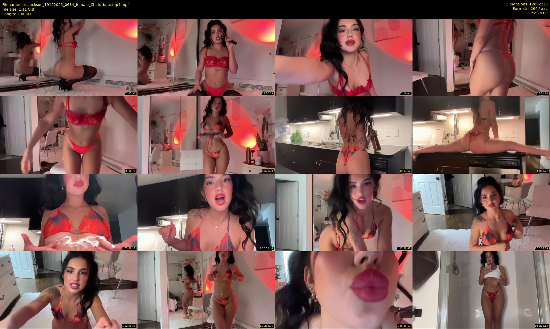 ariajackson — 121 minute Chaturbate female cam show recording, 720p, Oct 19, 2025