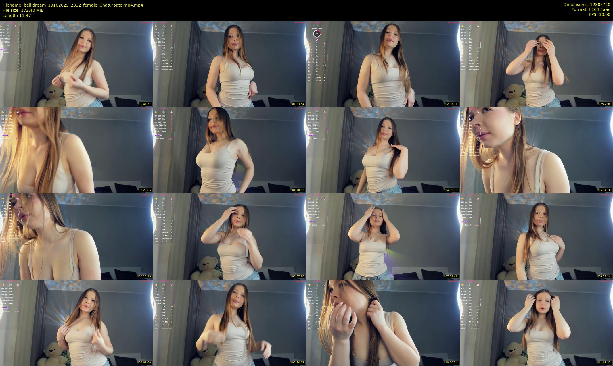 bellidream — 12 minute Chaturbate female cam show recording, 720p, Oct 19, 2025