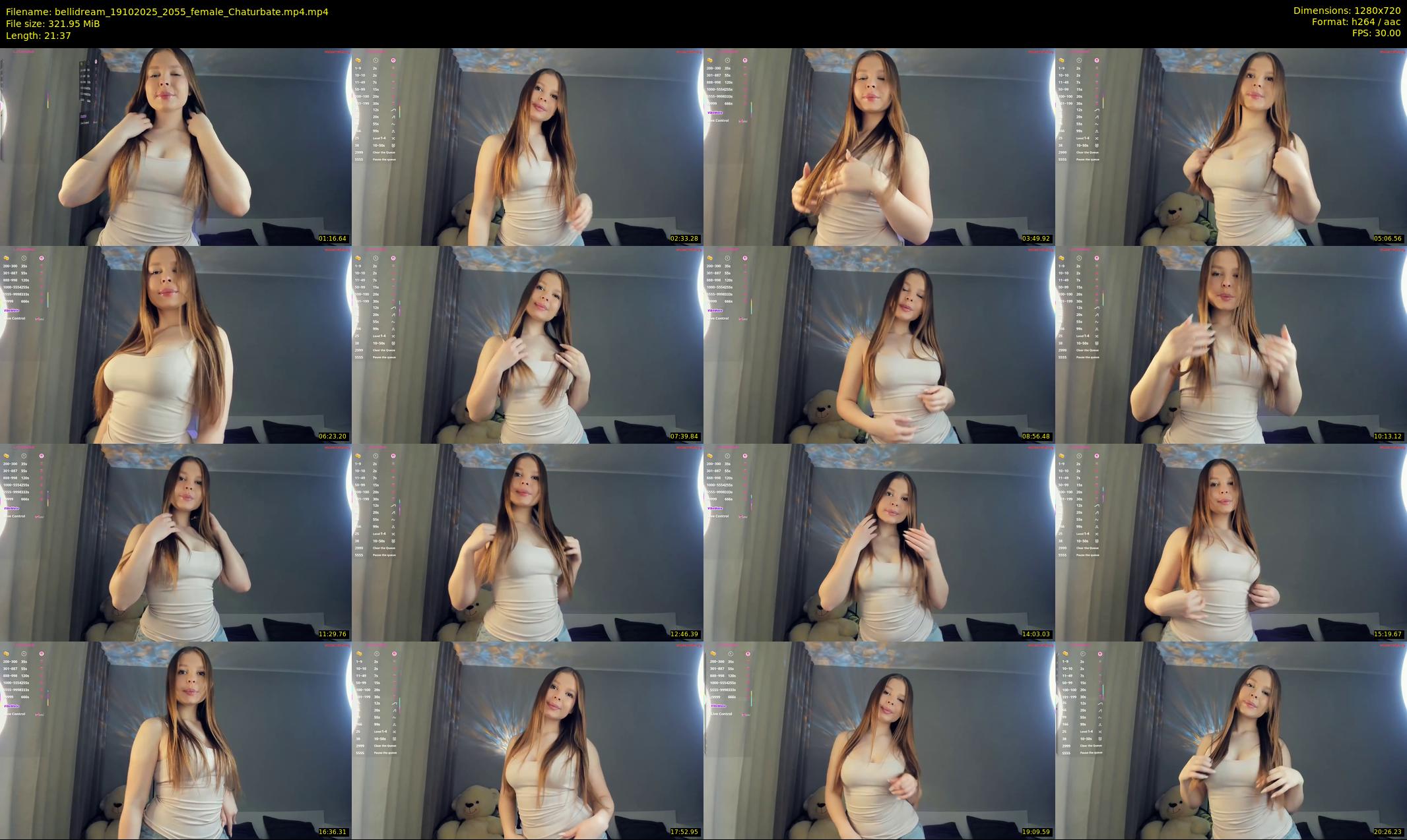 bellidream — 22 minute Chaturbate female cam show recording, 720p, Oct 19, 2025