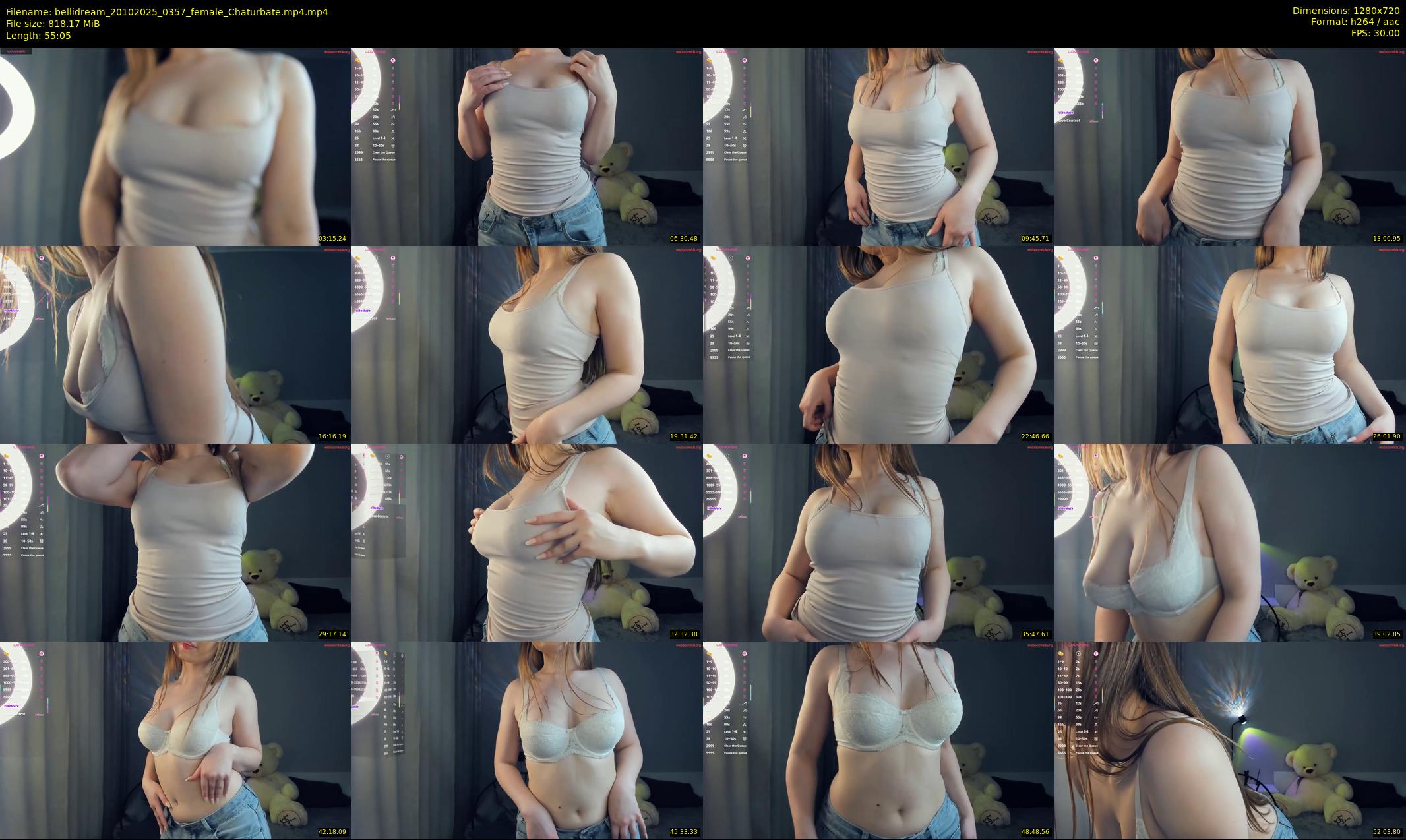 bellidream — 56 minute Chaturbate female cam show recording, 720p, Oct 20, 2025