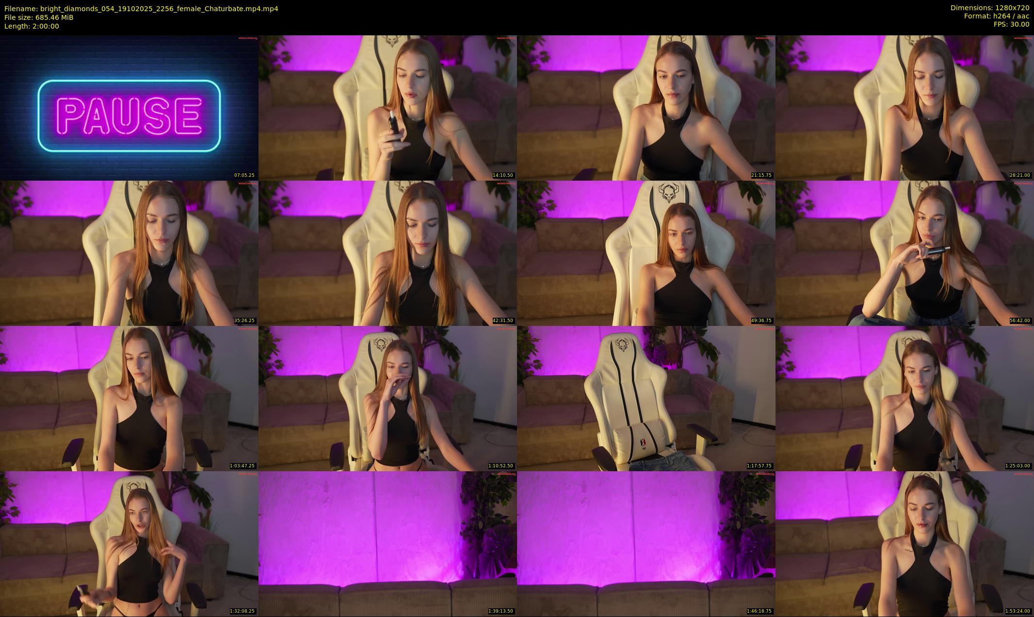 bright_diamonds_054 — 120 minute Chaturbate couple cam show recording, 720p, Oct 19, 2025
