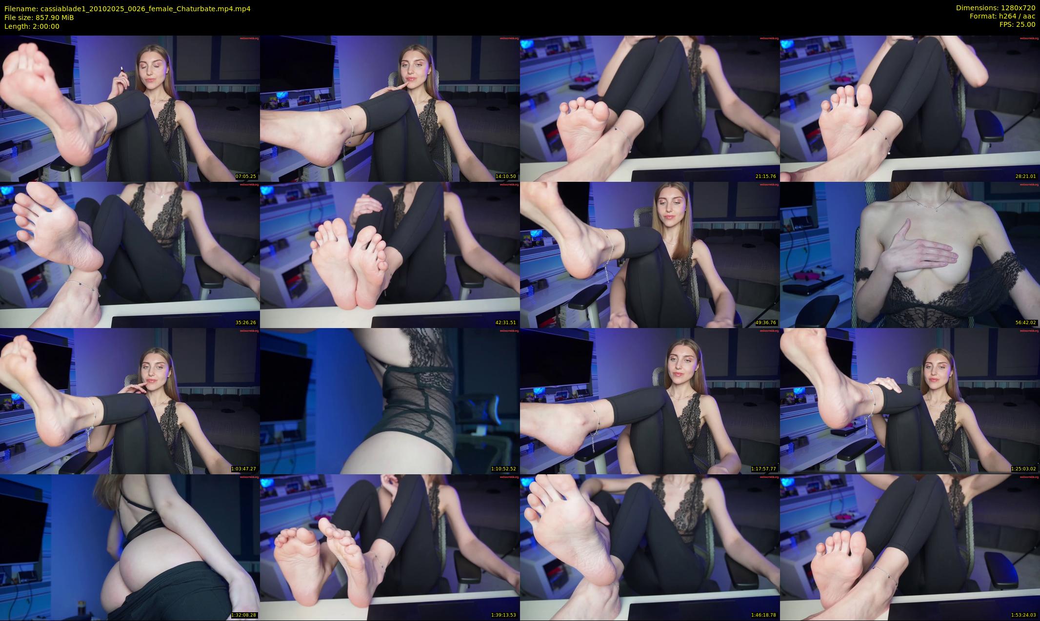 cassiablade1 — 120 minute Chaturbate female cam show recording, 720p, Oct 20, 2025