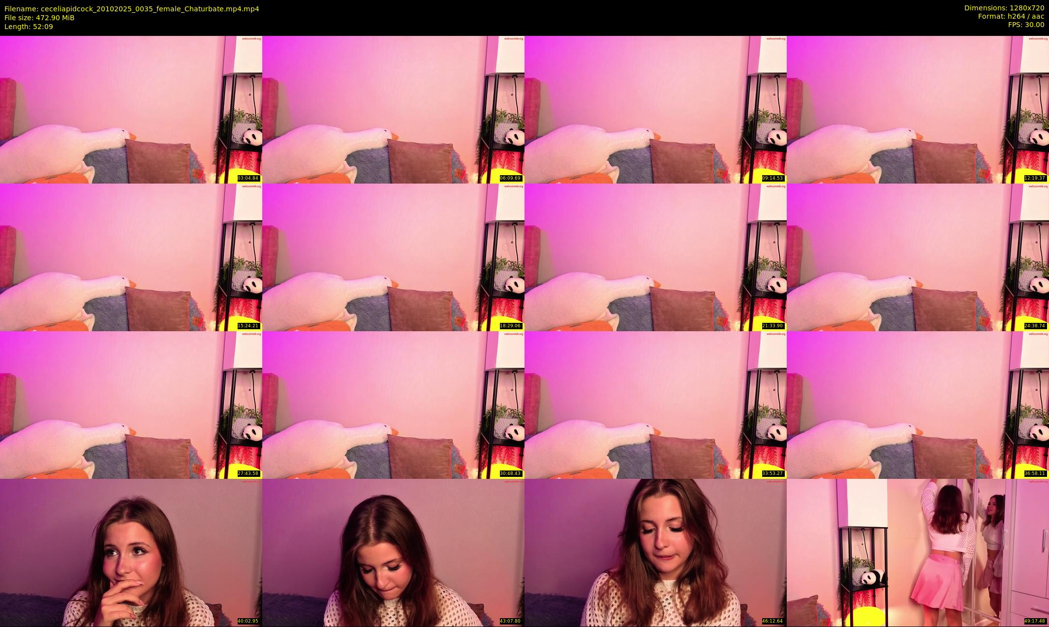 ceceliapidcock — 53 minute Chaturbate female cam show recording, 720p, Oct 20, 2025