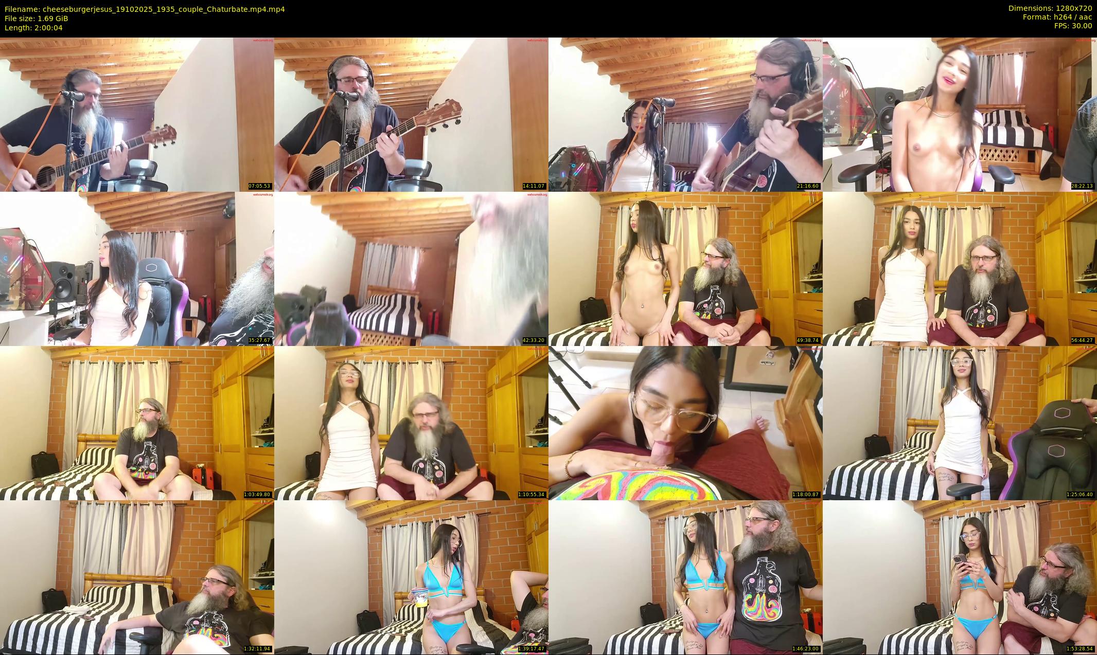 cheeseburgerjesus — 121 minute Chaturbate couple cam show recording, 720p, Oct 19, 2025