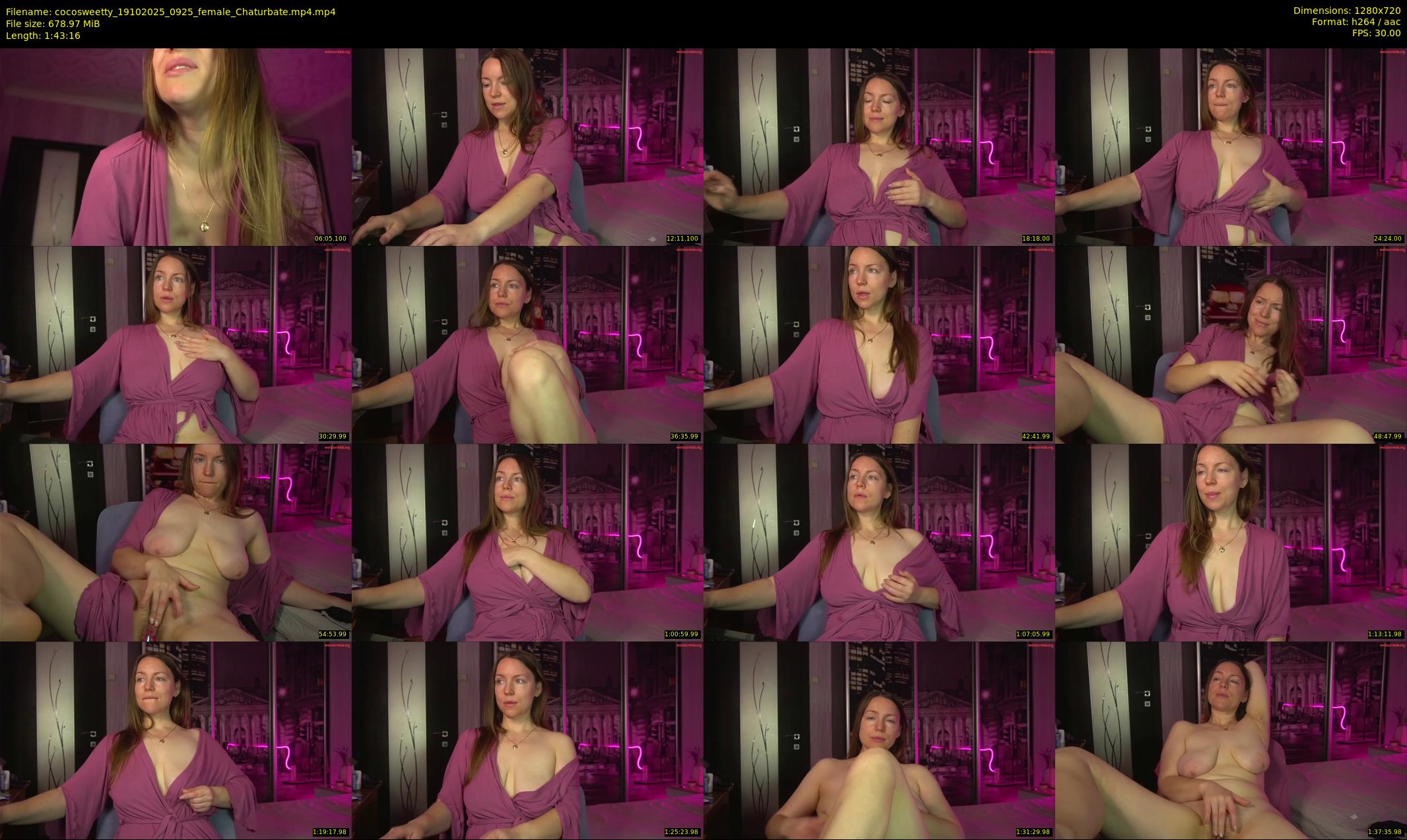 cocosweetty — 104 minute Chaturbate female cam show recording, 720p, Oct 19, 2025