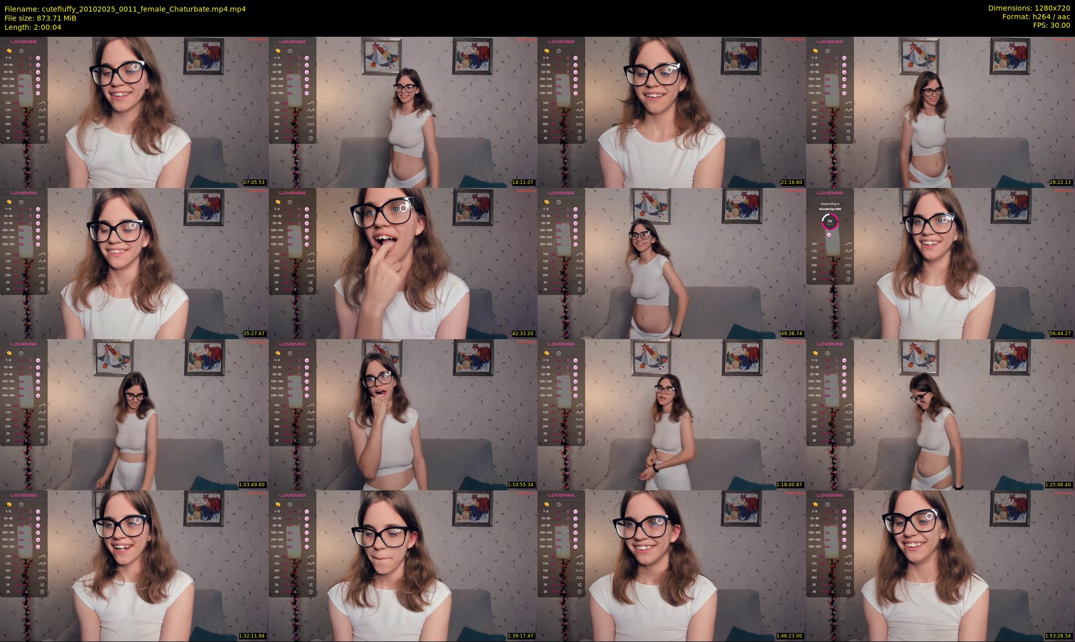 cutefluffy — 121 minute Chaturbate female cam show recording, 720p, Oct 20, 2025
