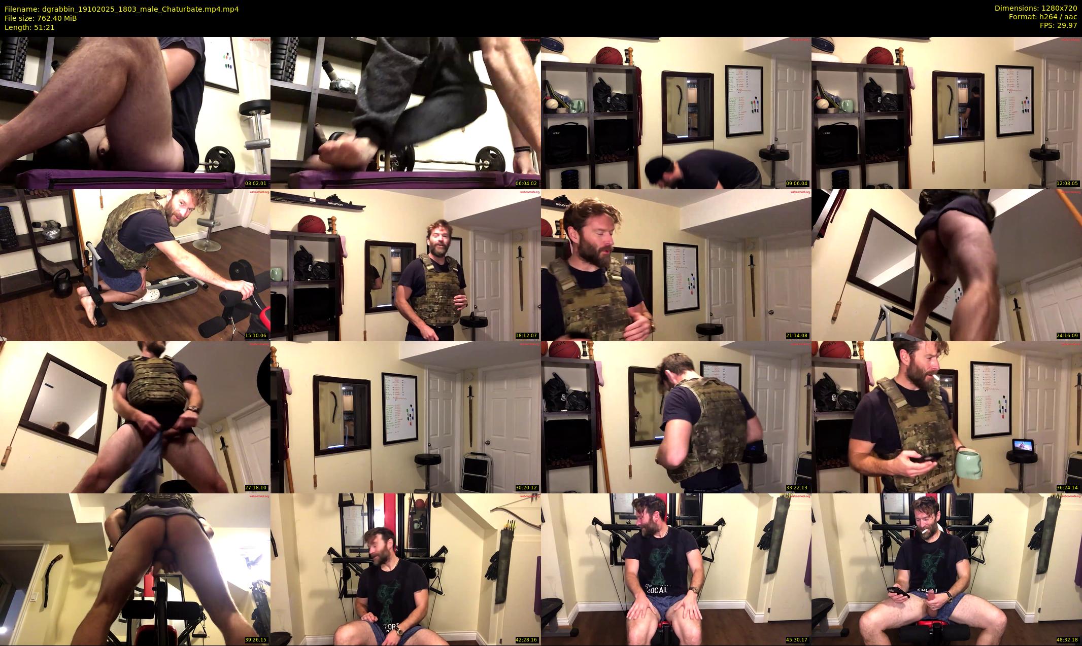 dgrabbin — 52 minute Chaturbate male cam show recording, 720p, Oct 19, 2025