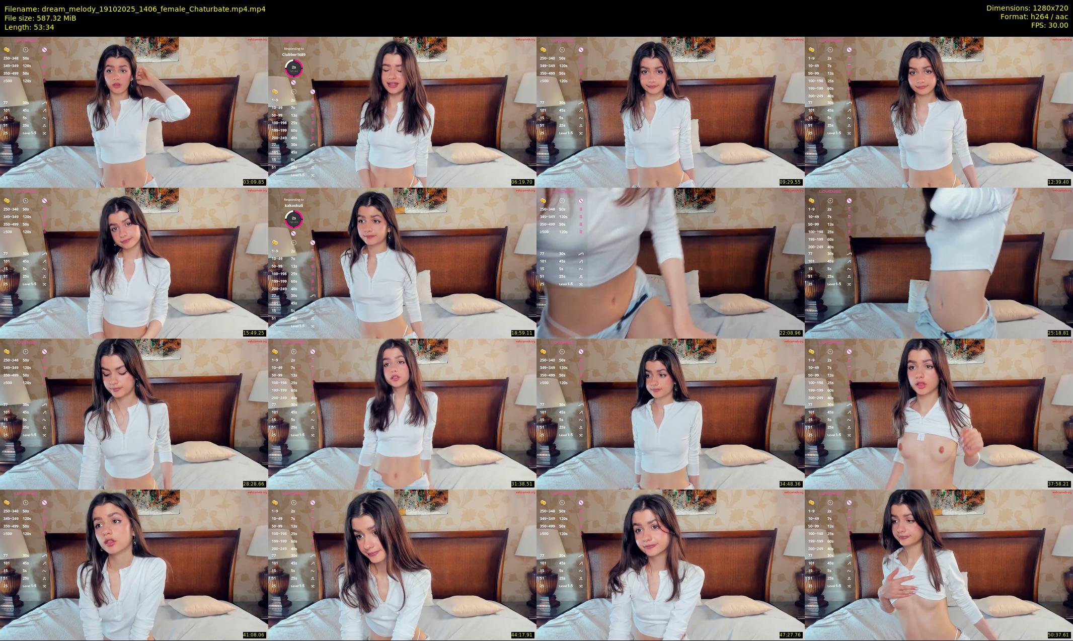 dream_melody — 54 minute Chaturbate female cam show recording, 720p, Oct 19, 2025