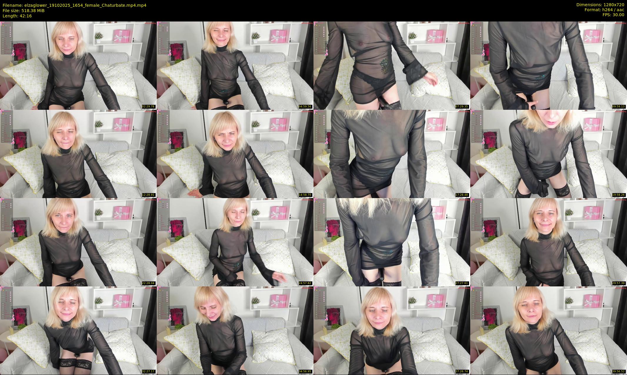 elzaglower — 43 minute Chaturbate female cam show recording, 720p, Oct 19, 2025