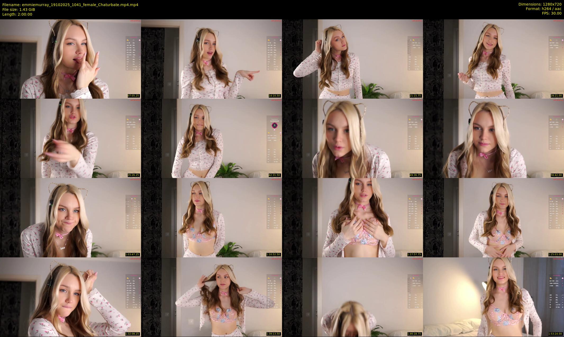 emmiemurray — 120 minute Chaturbate female cam show recording, 720p, Oct 19, 2025