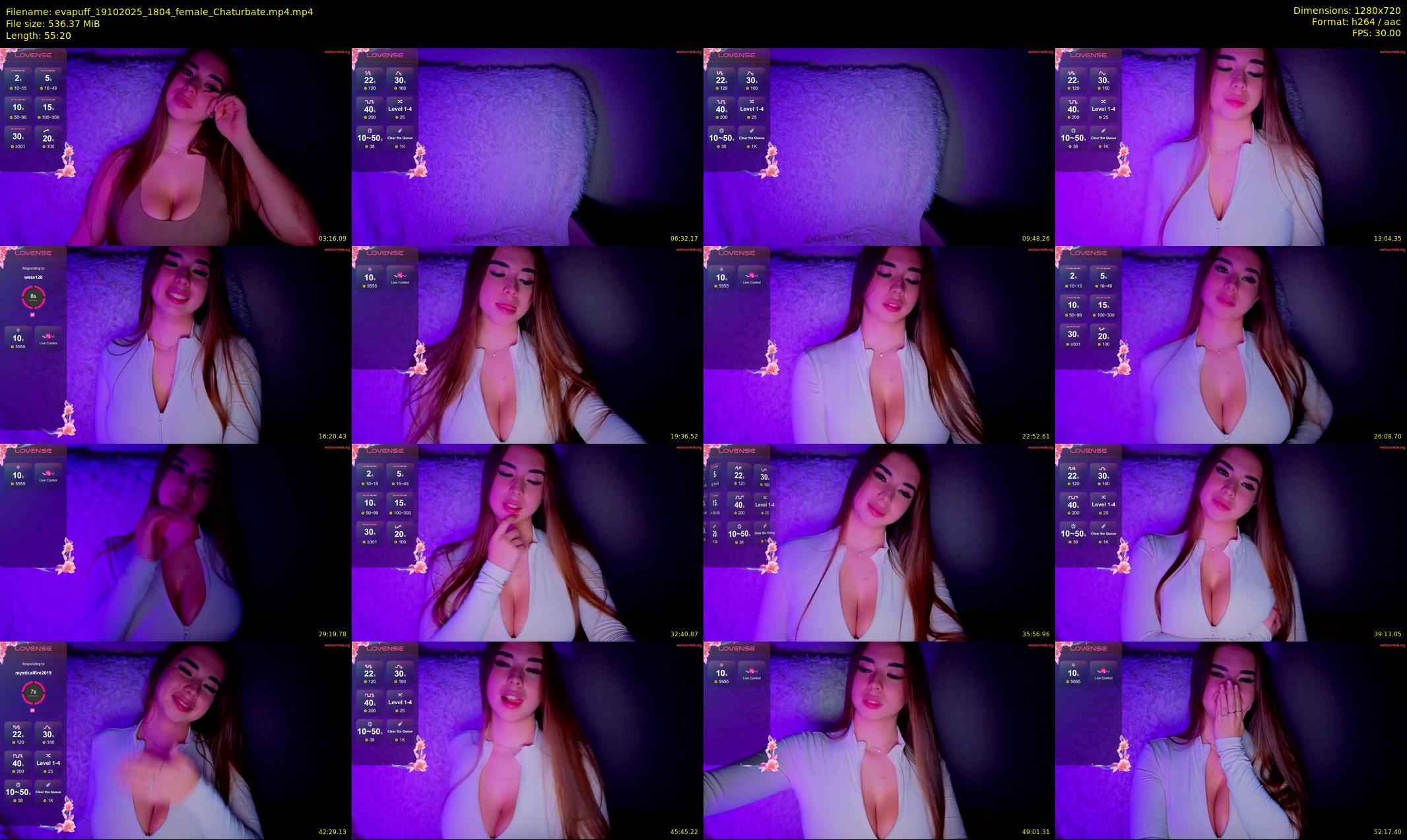 evapuff — 56 minute Chaturbate female cam show recording, 720p, Oct 19, 2025
