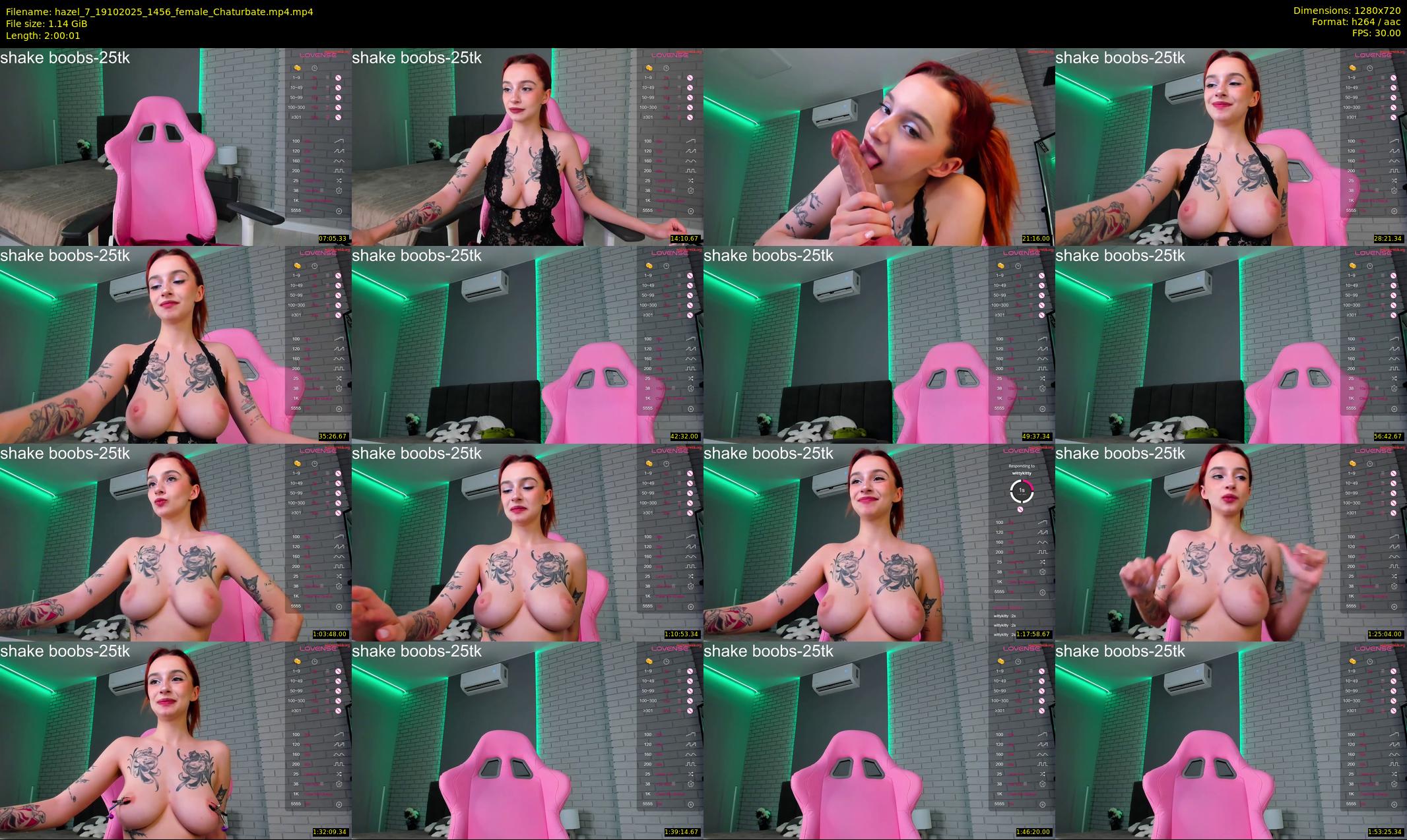 hazel_7 — 121 minute Chaturbate female cam show recording, 720p, Oct 19, 2025