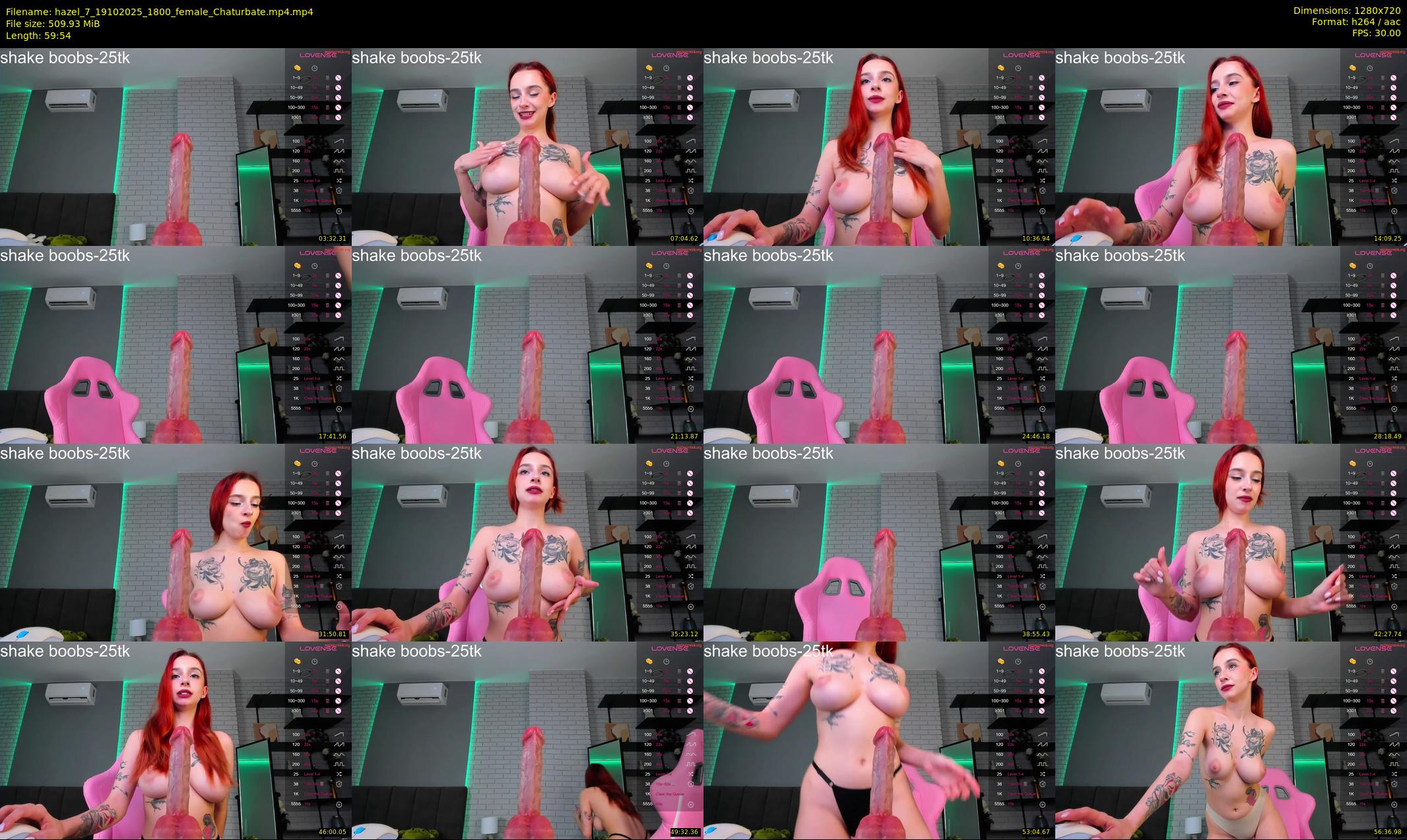 hazel_7 — 60 minute Chaturbate female cam show recording, 720p, Oct 19, 2025
