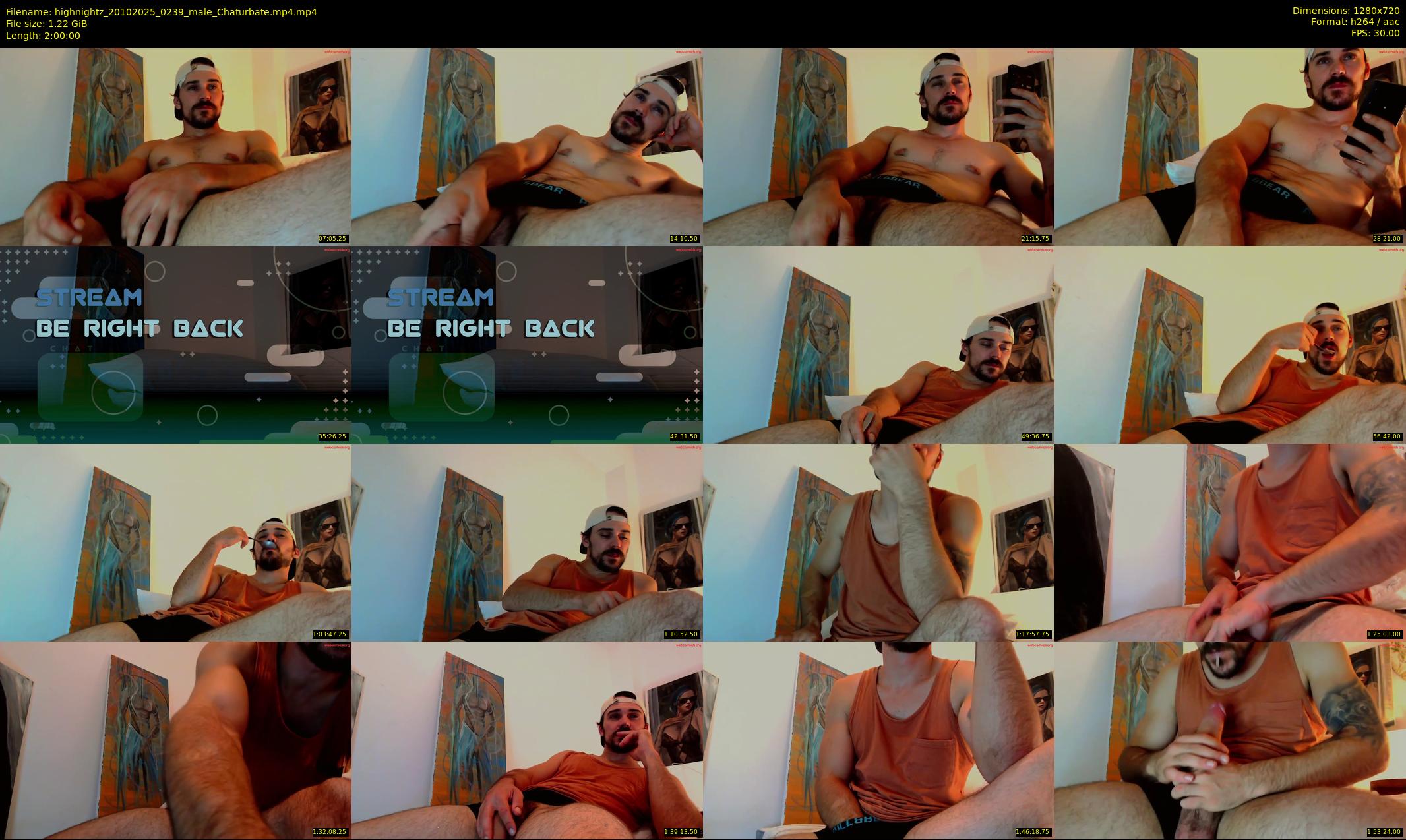 highnightz — 120 minute Chaturbate male cam show recording, 720p, Oct 20, 2025
