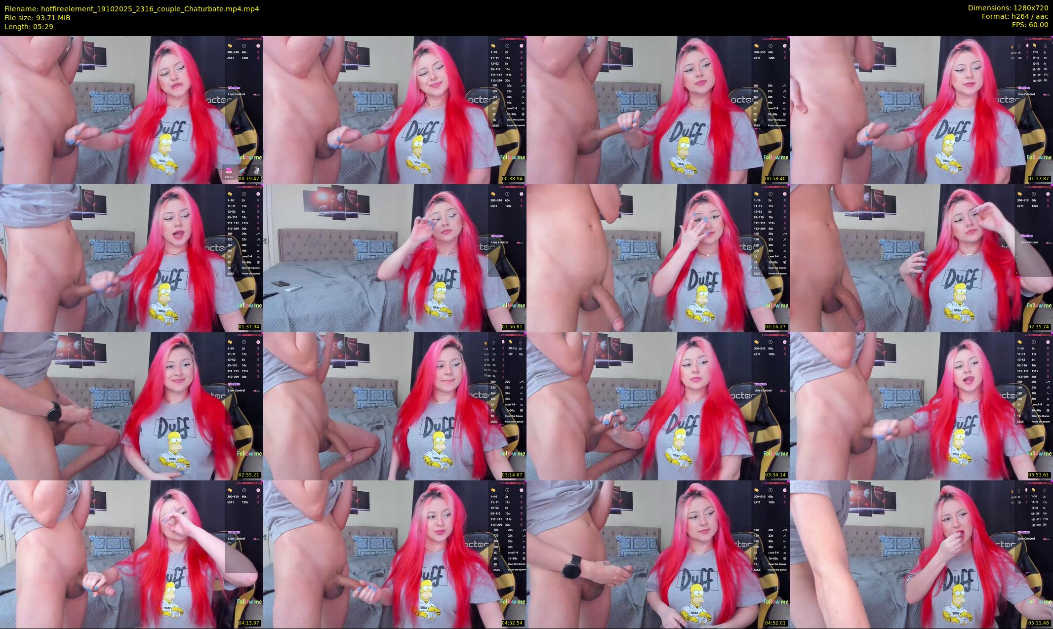 hotfireelement — 6 minute Chaturbate couple cam show recording, 720p, Oct 19, 2025
