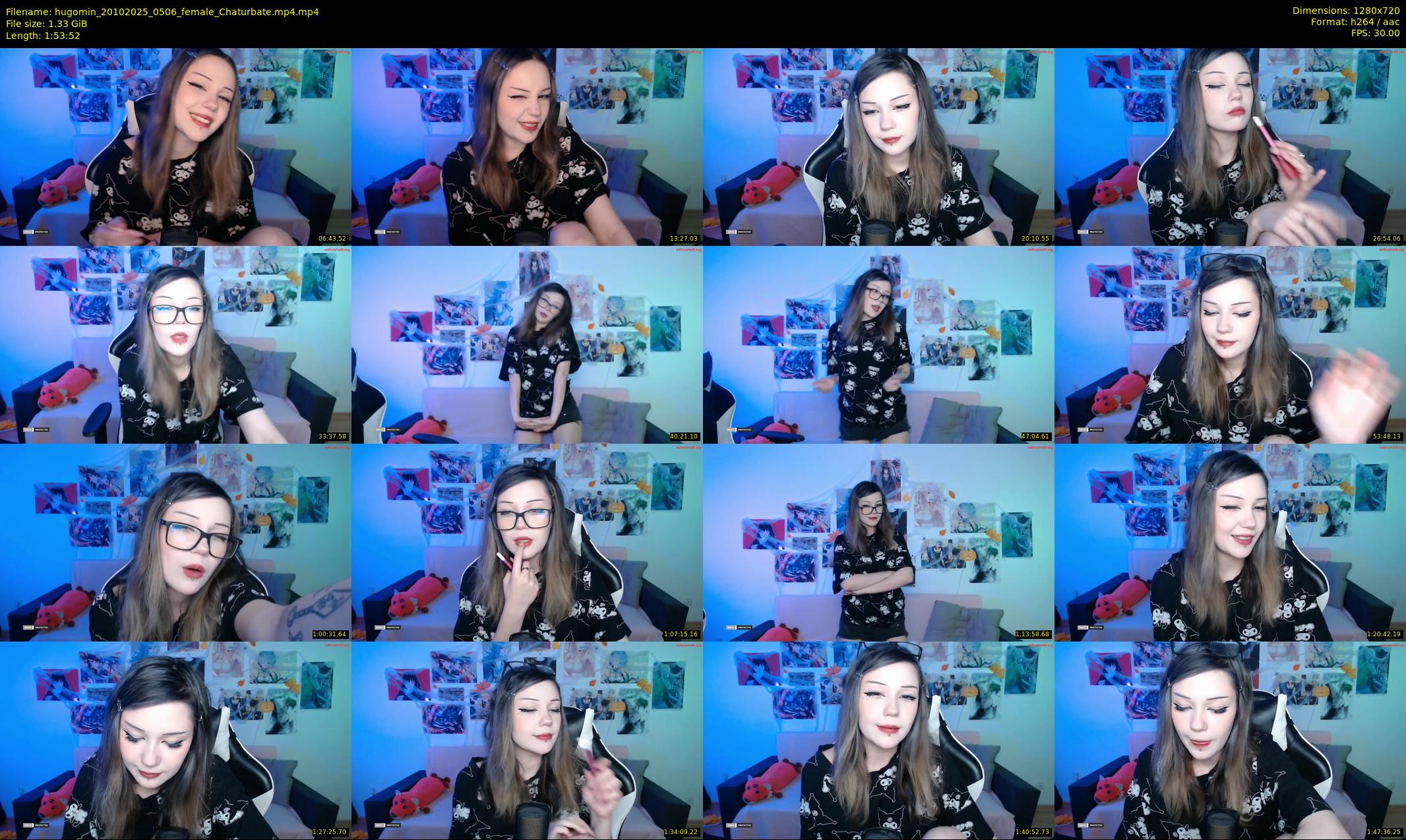 hugomin — 114 minute Chaturbate female cam show recording, 720p, Oct 20, 2025
