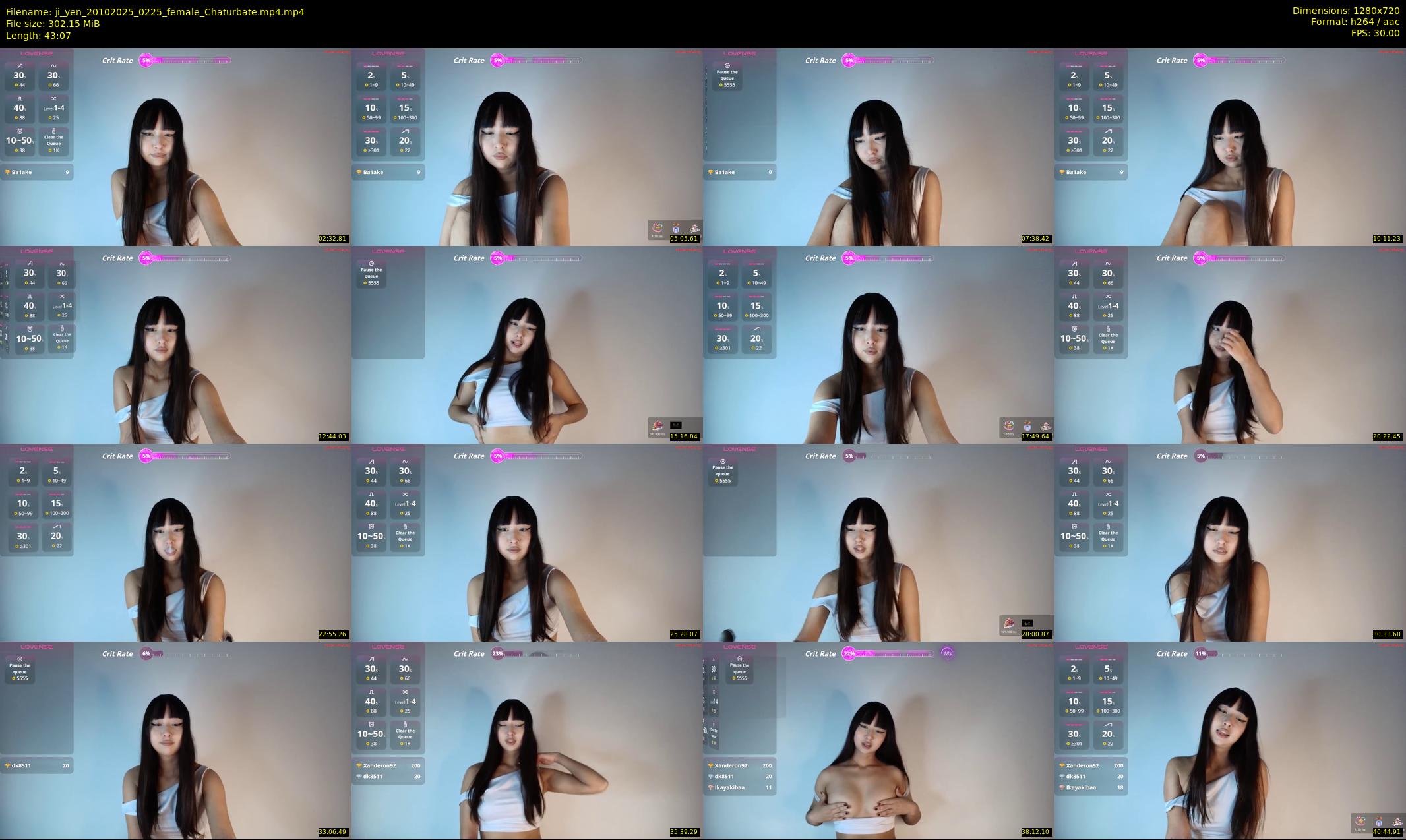 ji_yen — 44 minute Chaturbate female cam show recording, 720p, Oct 20, 2025
