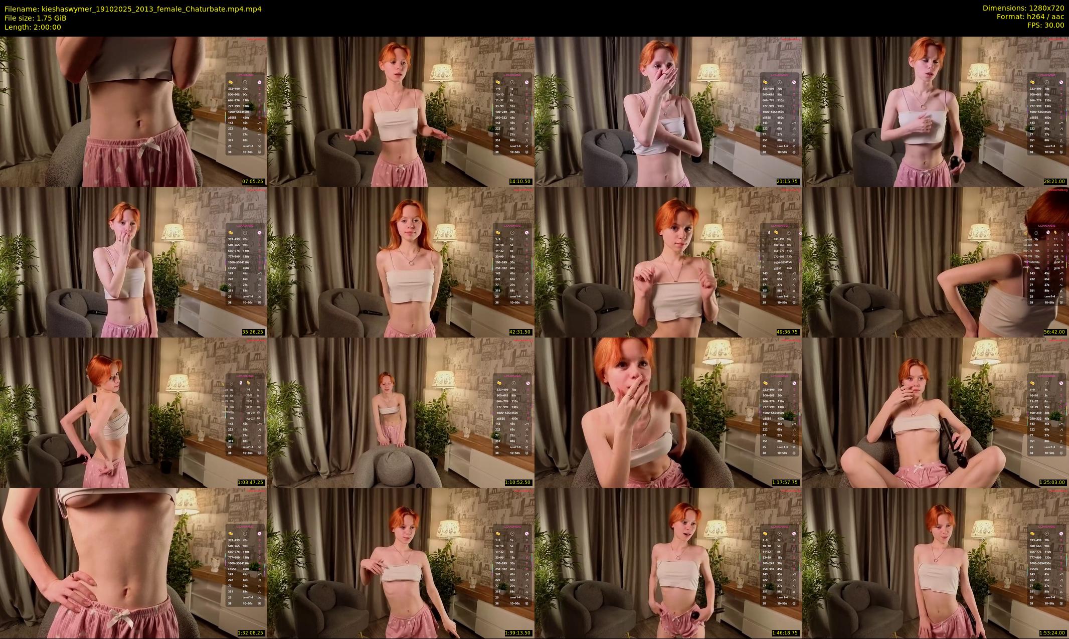 kieshaswymer — 120 minute Chaturbate female cam show recording, 720p, Oct 19, 2025