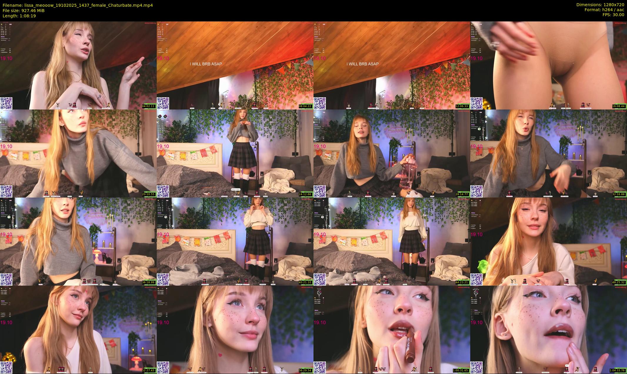 lissa_meooow — 69 minute Chaturbate female cam show recording, 720p, Oct 19, 2025