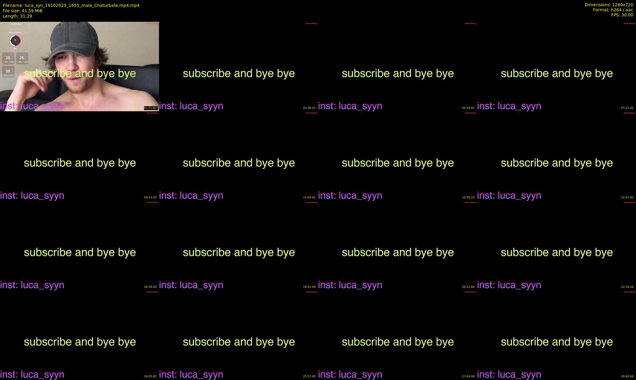 luca_syn — 32 minute Chaturbate male cam show recording, 720p, Oct 19, 2025