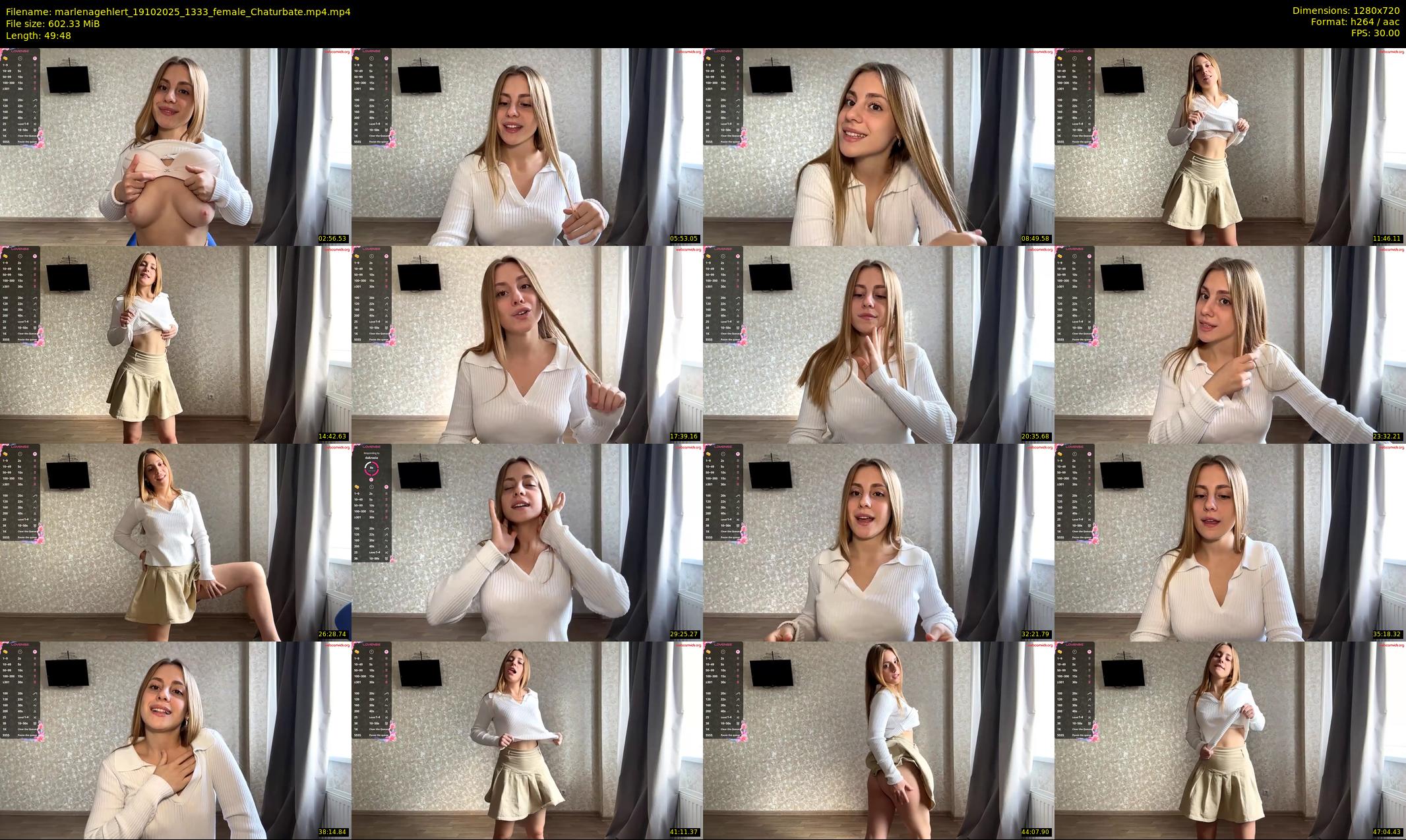marlenagehlert — 50 minute Chaturbate female cam show recording, 720p, Oct 19, 2025