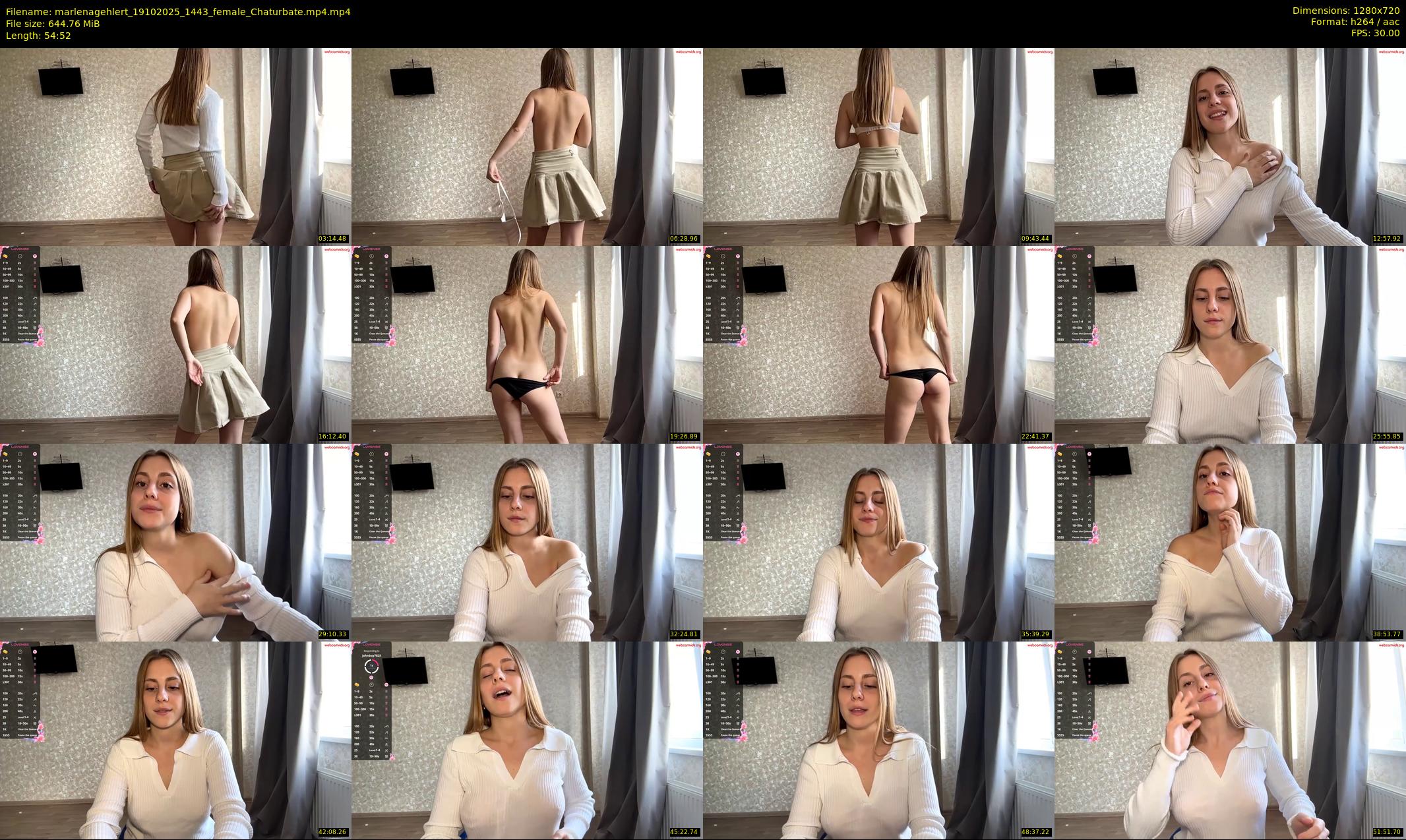 marlenagehlert — 55 minute Chaturbate female cam show recording, 720p, Oct 19, 2025