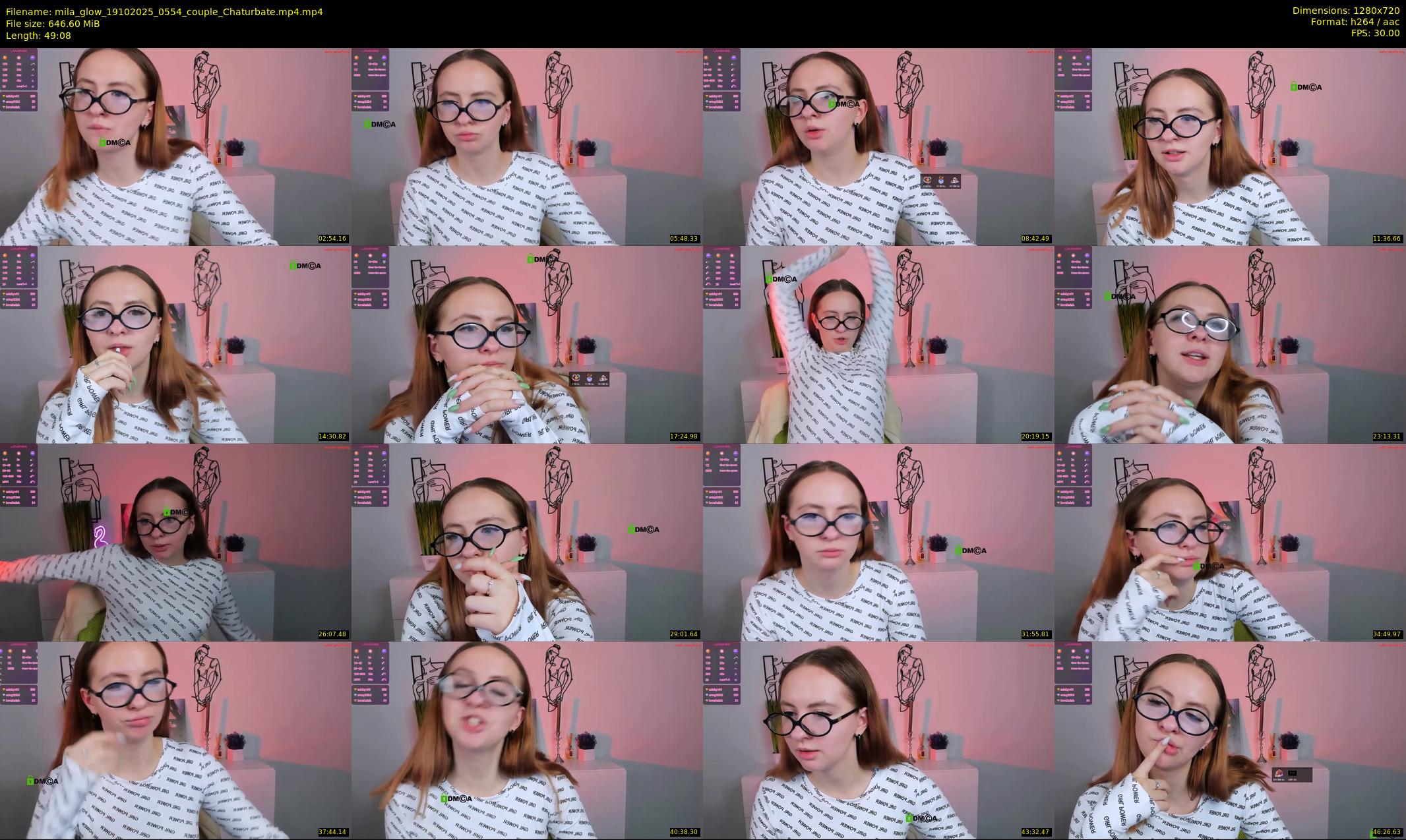 mila_glow — 50 minute Chaturbate female cam show recording, 720p, Oct 19, 2025