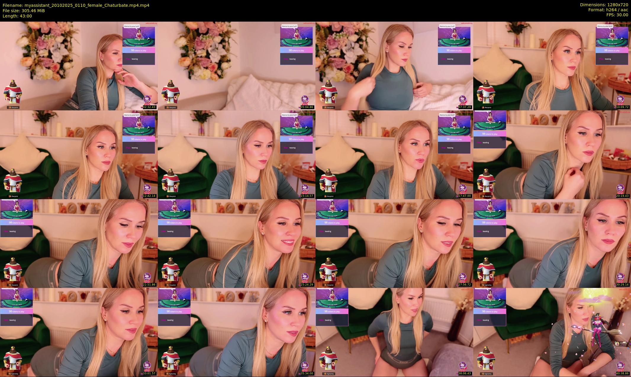 myassistant — 43 minute Chaturbate female cam show recording, 720p, Oct 20, 2025