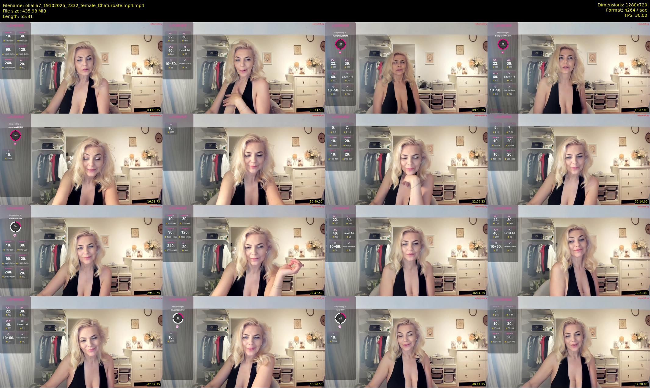 ollalla7 — 56 minute Chaturbate female cam show recording, 720p, Oct 19, 2025