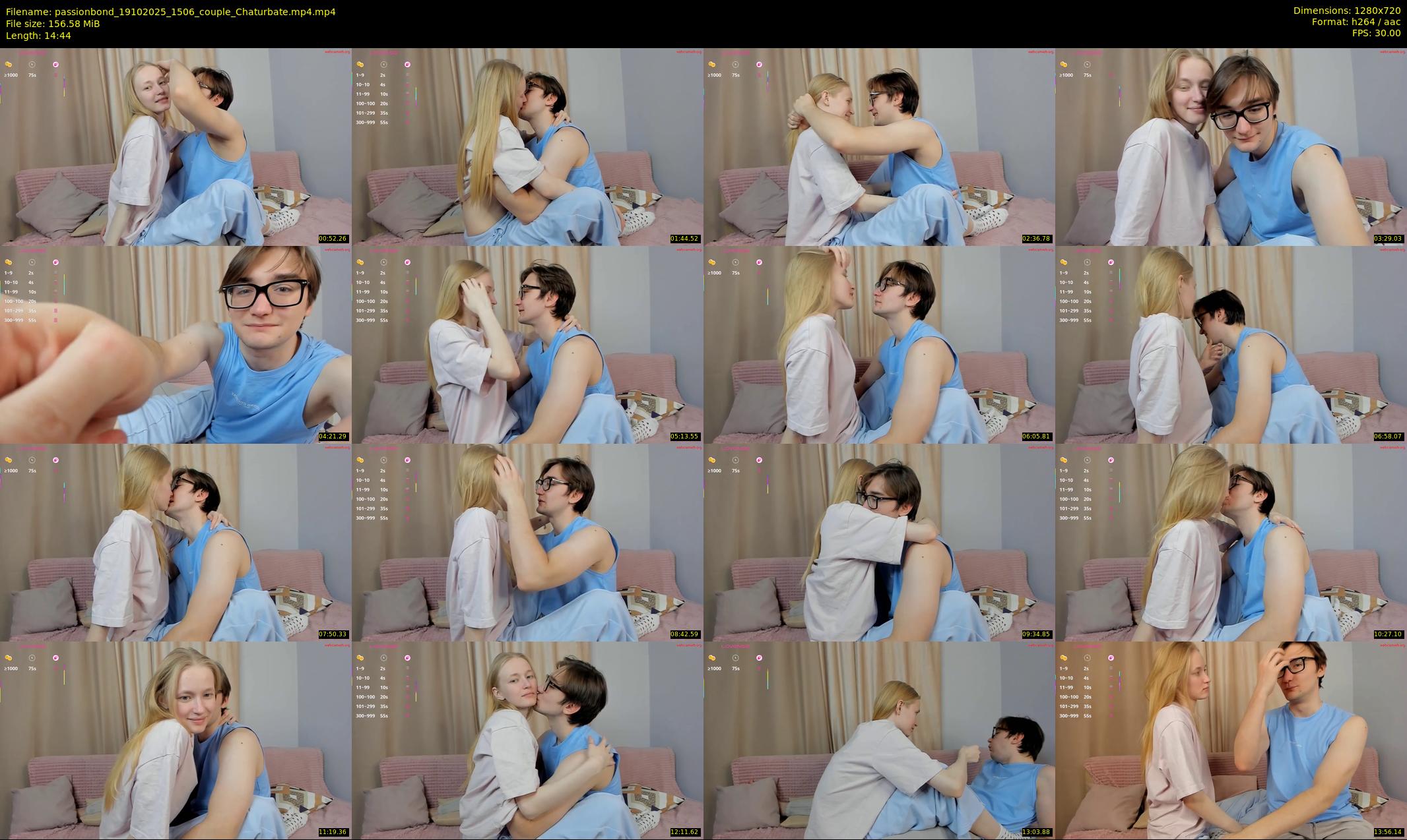 passionbond — 15 minute Chaturbate couple cam show recording, 720p, Oct 19, 2025