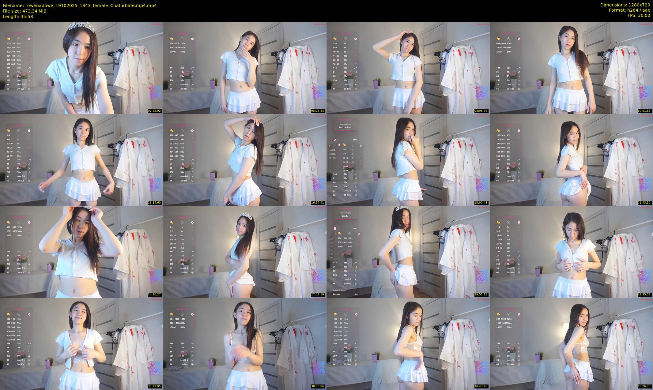 rowenadowe — 46 minute Chaturbate female cam show recording, 720p, Oct 19, 2025
