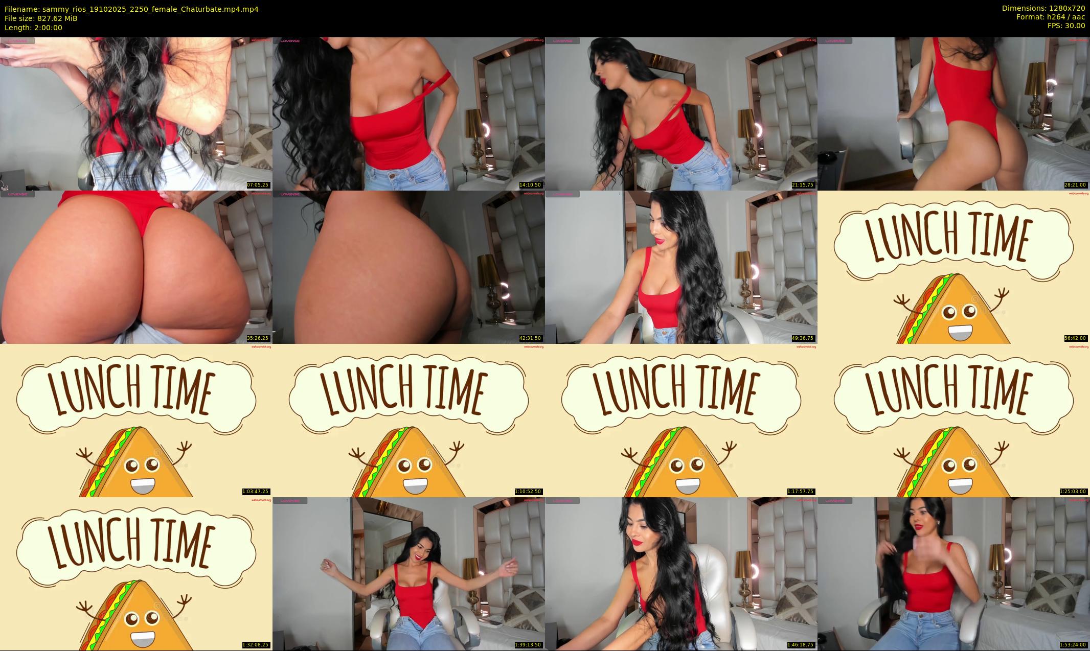 sammy_rios — 120 minute Chaturbate female cam show recording, 720p, Oct 19, 2025