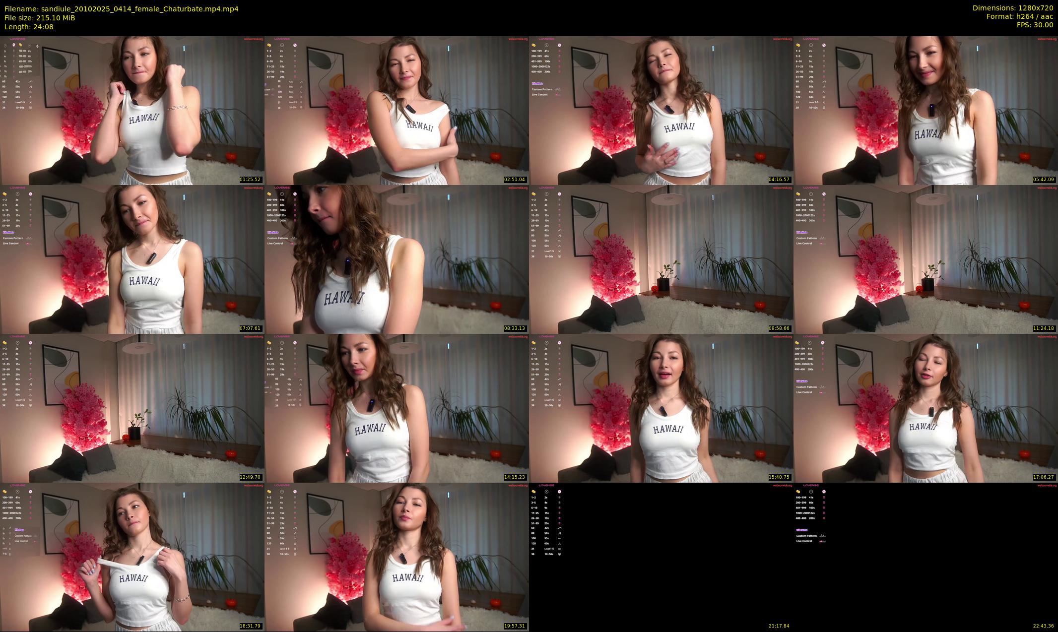 sandiule — 25 minute Chaturbate female cam show recording, 720p, Oct 20, 2025