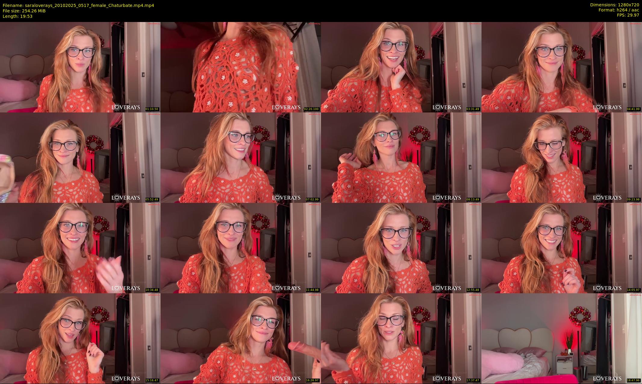 saraloverays — 20 minute Chaturbate female cam show recording, 720p, Oct 20, 2025