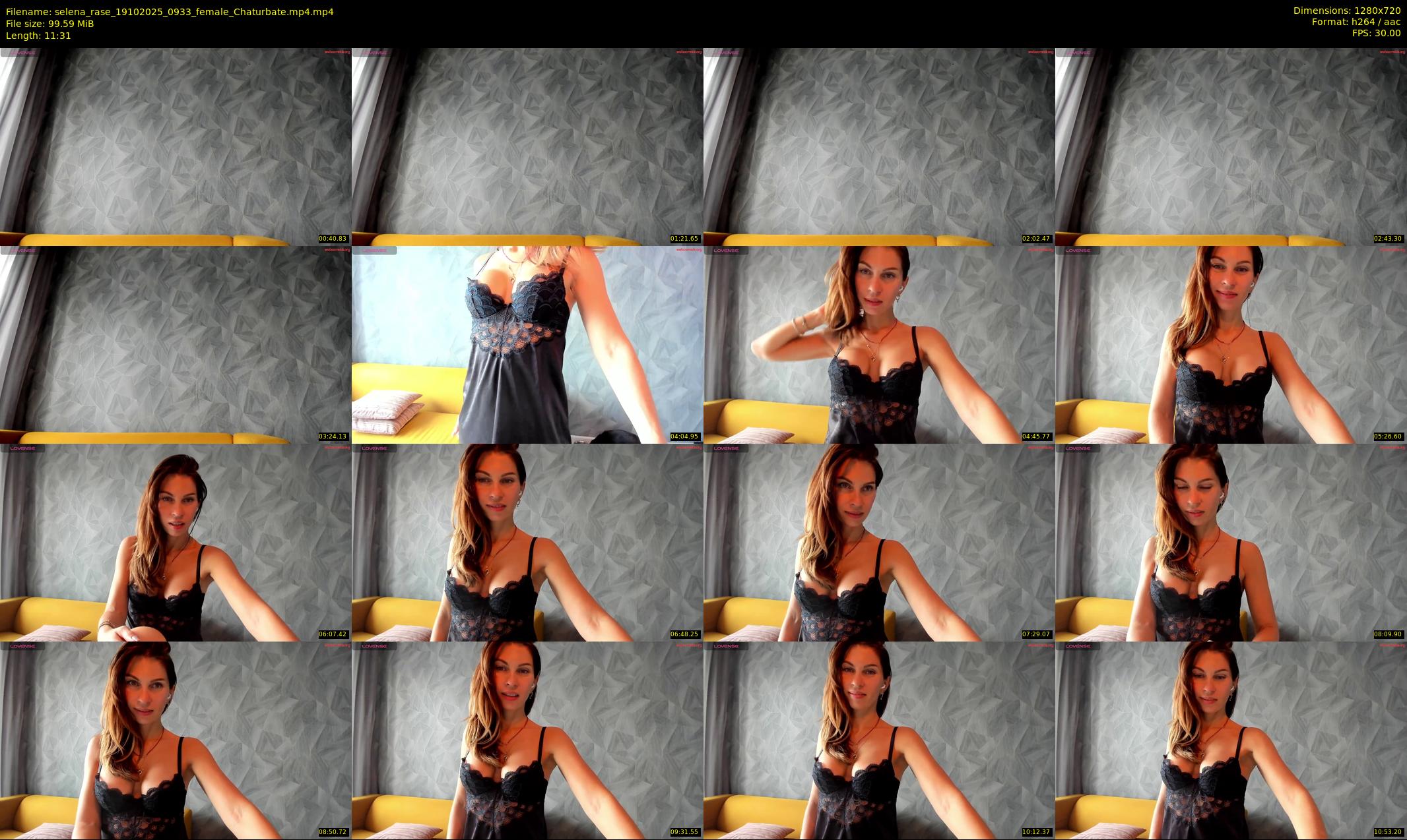 selena_rase — 12 minute Chaturbate female cam show recording, 720p, Oct 19, 2025